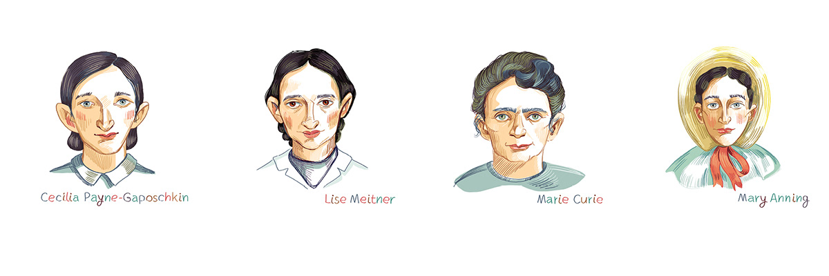 16 портретов женщин ученых — Изображение №4 — Иллюстрация на Dprofile
