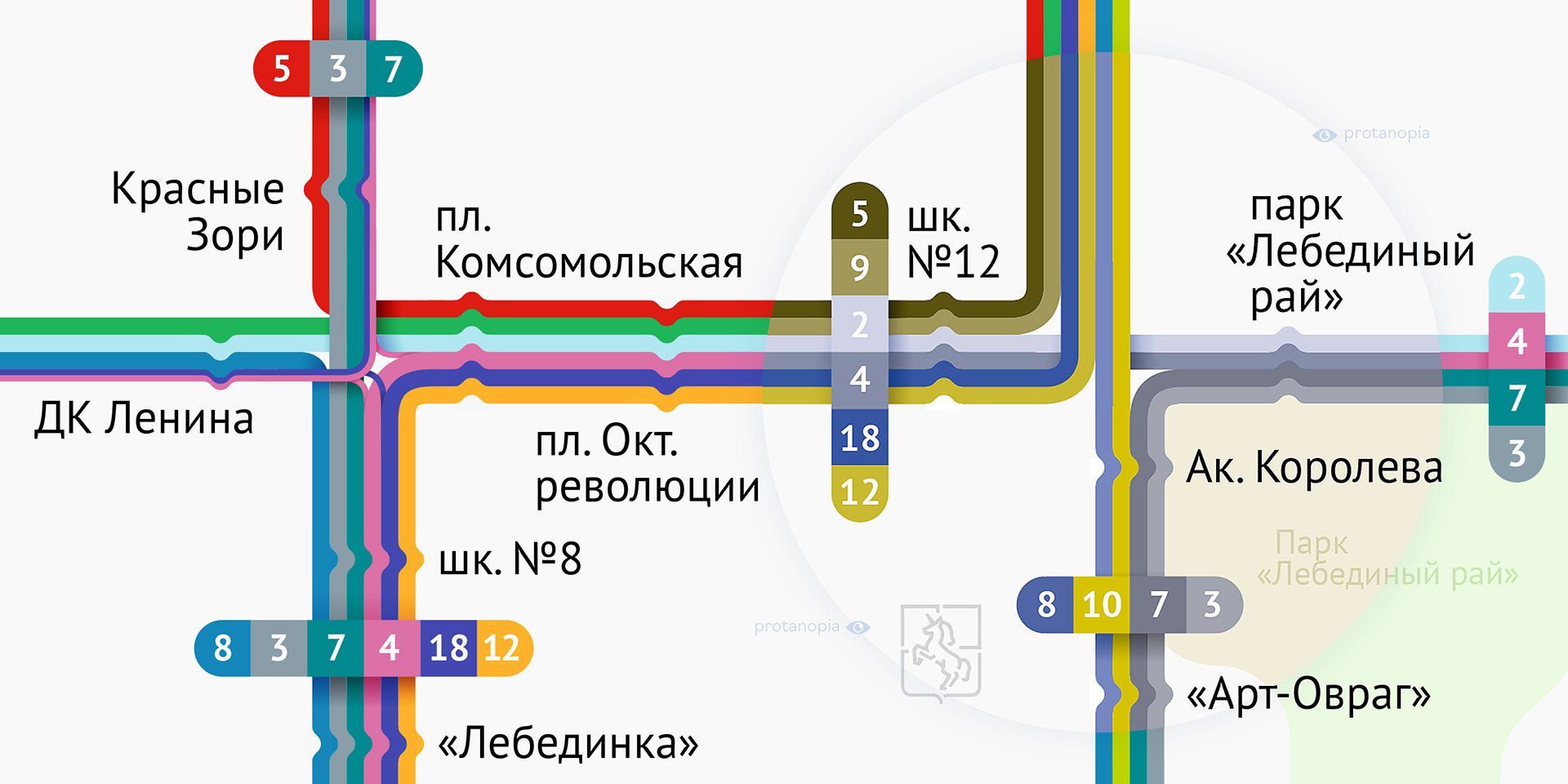 Схема движения городского транспорта Выксы — Изображение №5 — Интерфейсы, Графика на Dprofile