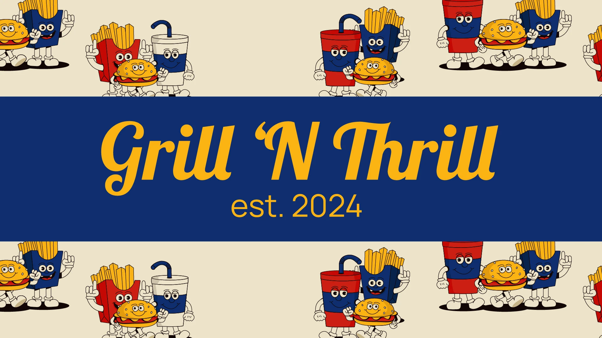 Бургерная Grill N' Thrill — Изображение №1 — Брендинг, Иллюстрация на Dprofile
