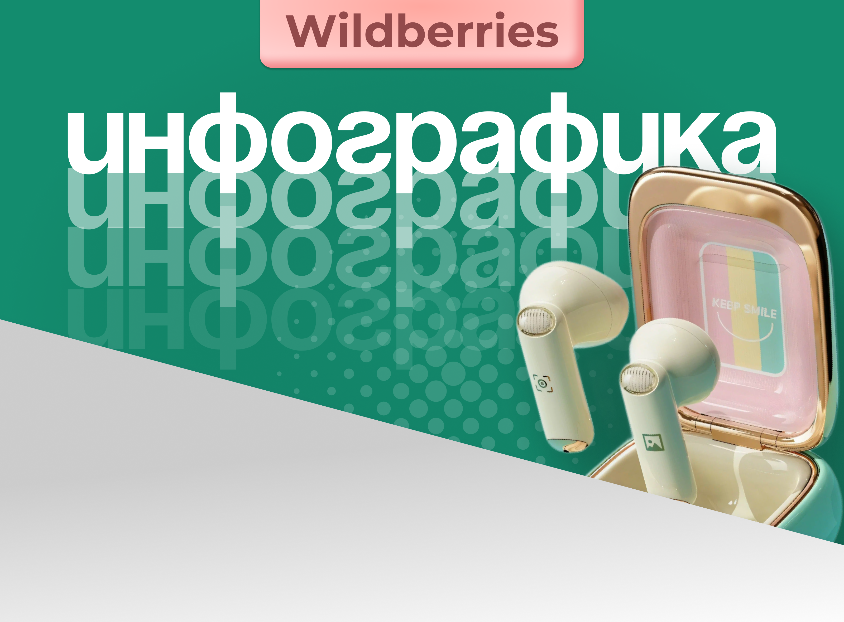 Инфографика, беспроводные наушники — Изображение №1 — Графика, Маркетинг на Dprofile