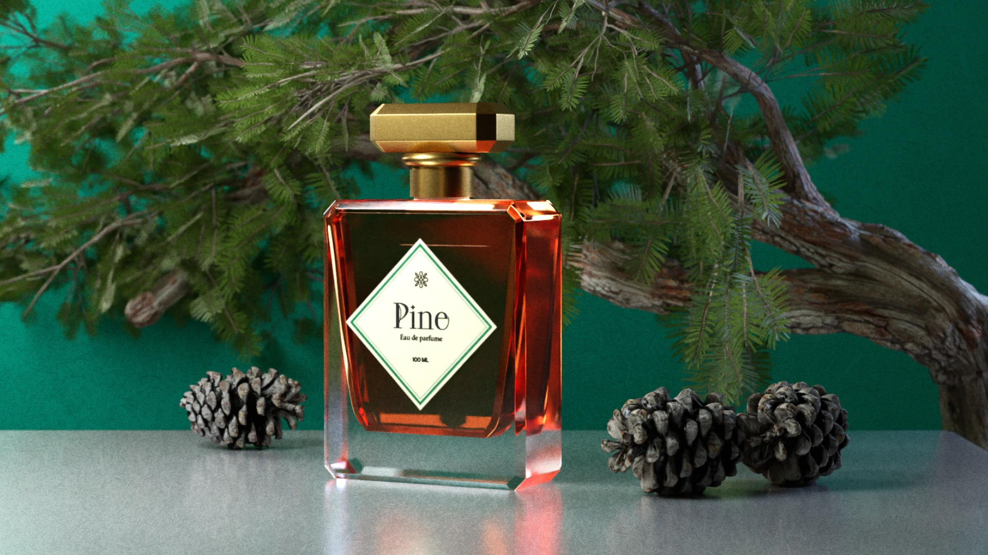 Pine — бренд духов — Изображение №1 — Брендинг, 3D на Dprofile