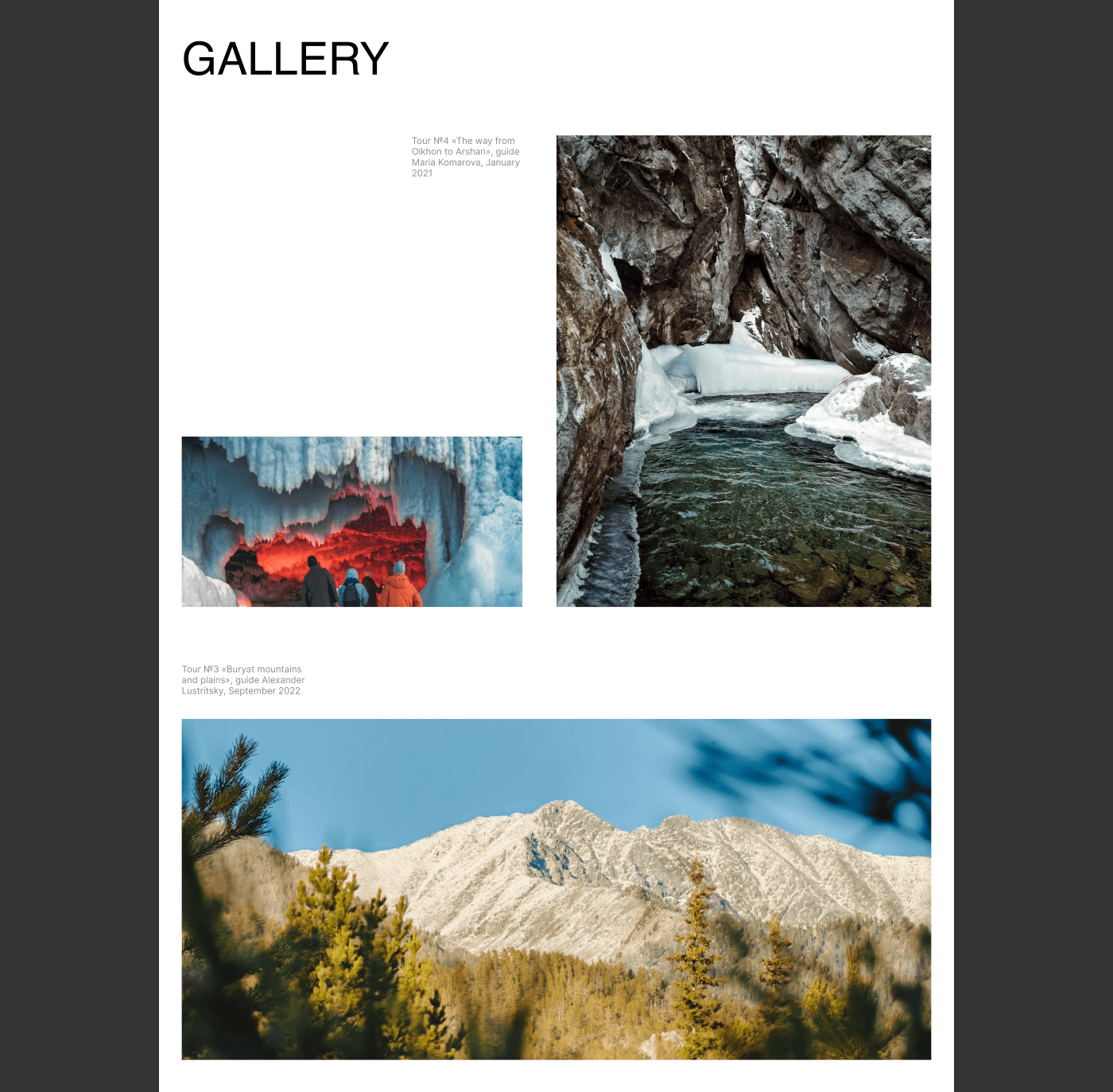 Website for a travel agency. Baikal tours — Изображение №4 — Интерфейсы на Dprofile