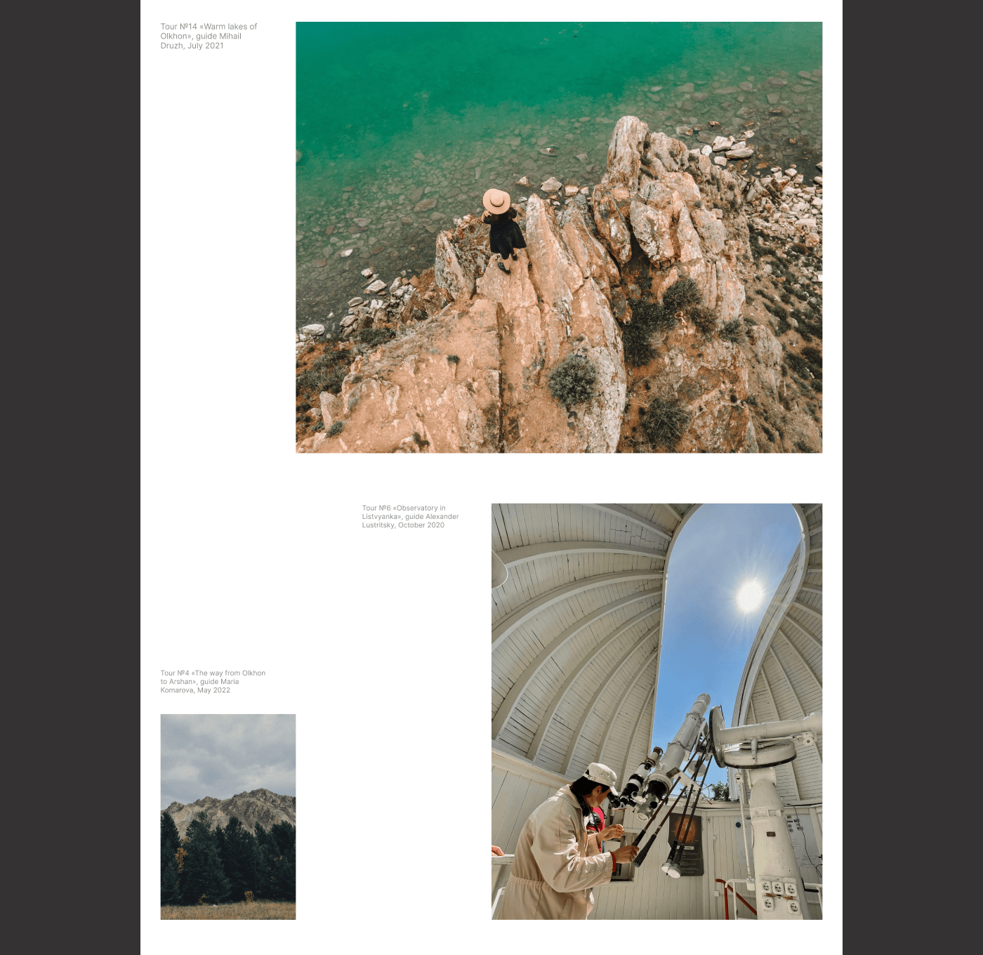 Website for a travel agency. Baikal tours — Изображение №5 — Интерфейсы на Dprofile