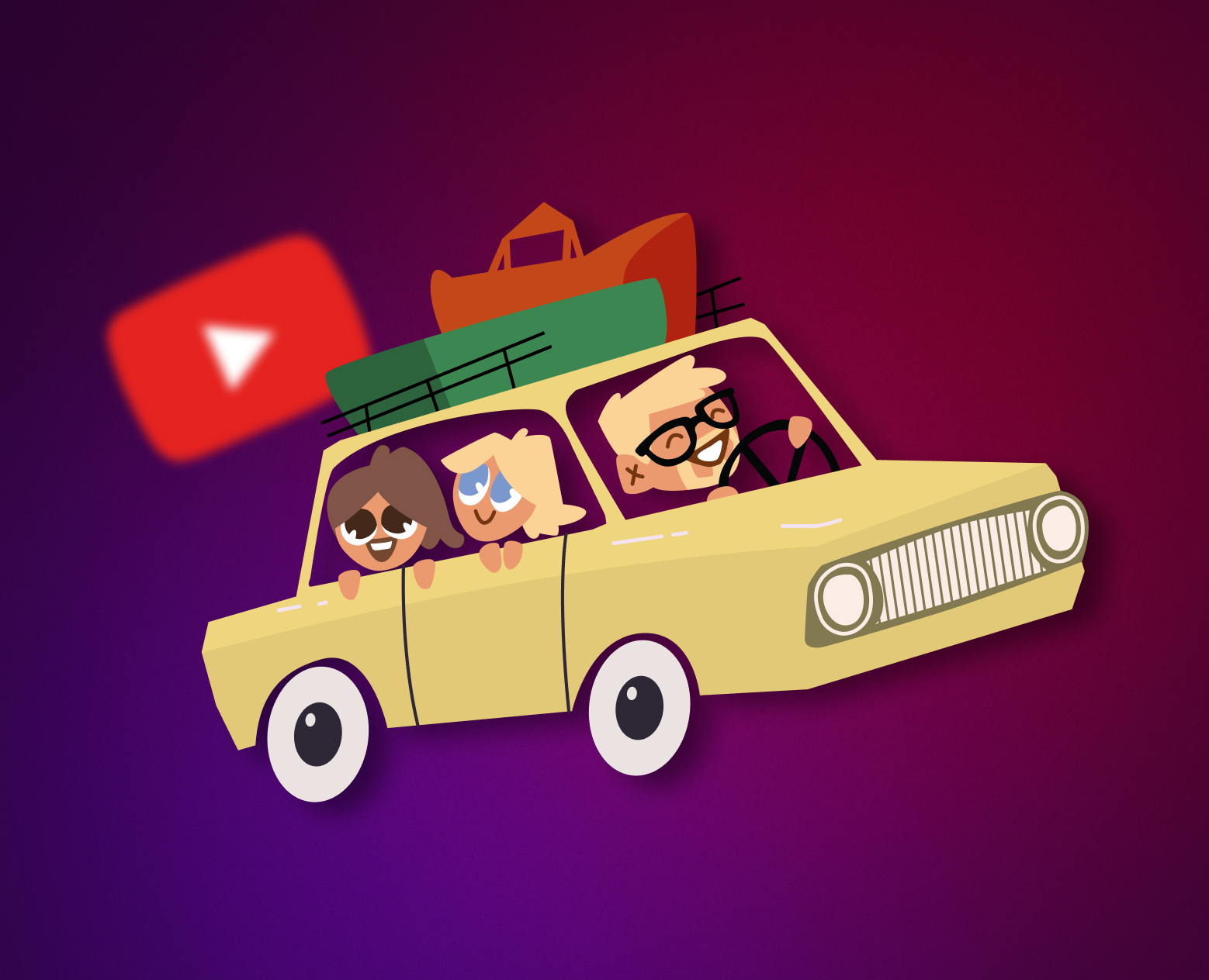 Интро Youtube-канала о «Москвиче» 1971 года — Иллюстрация, Анимация на Dprofile