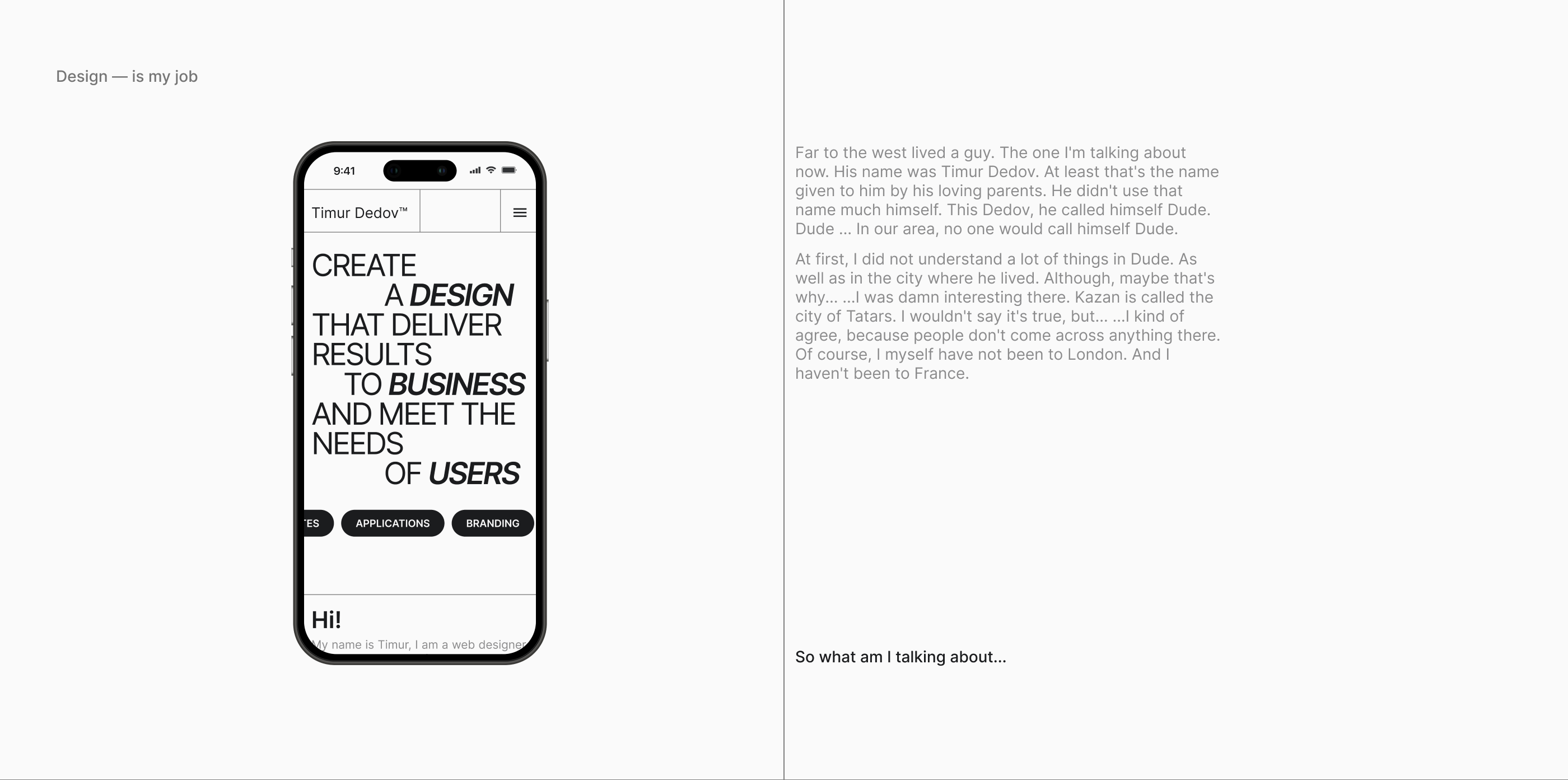 Timur Dedov || Portfolio — Изображение №2 — Интерфейсы, Брендинг на Dprofile