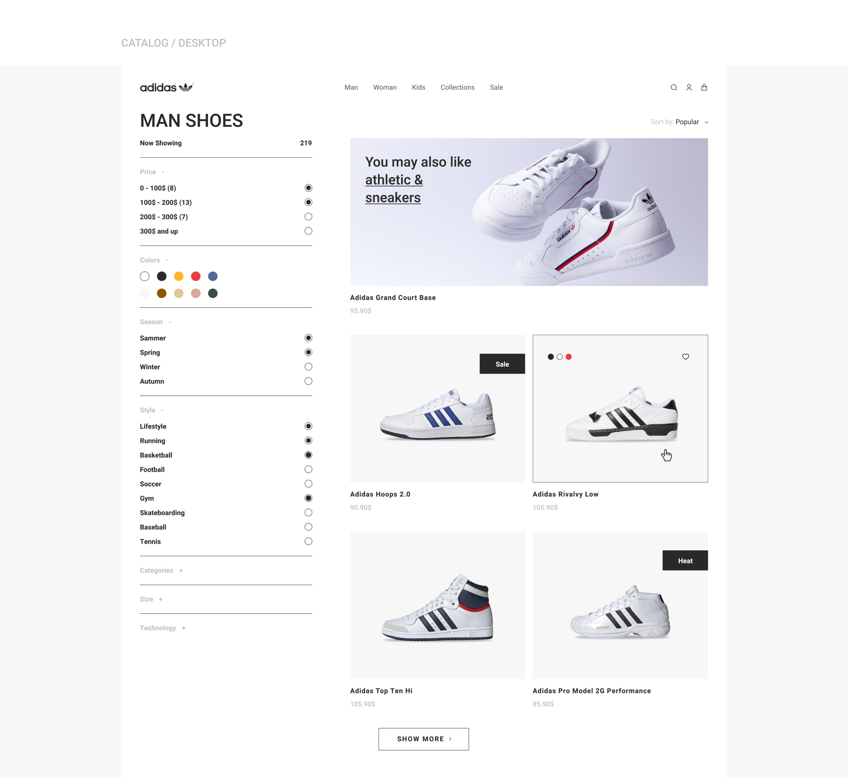 ADIDAS || E-commerce redesign concept — Изображение №12 — Интерфейсы на Dprofile