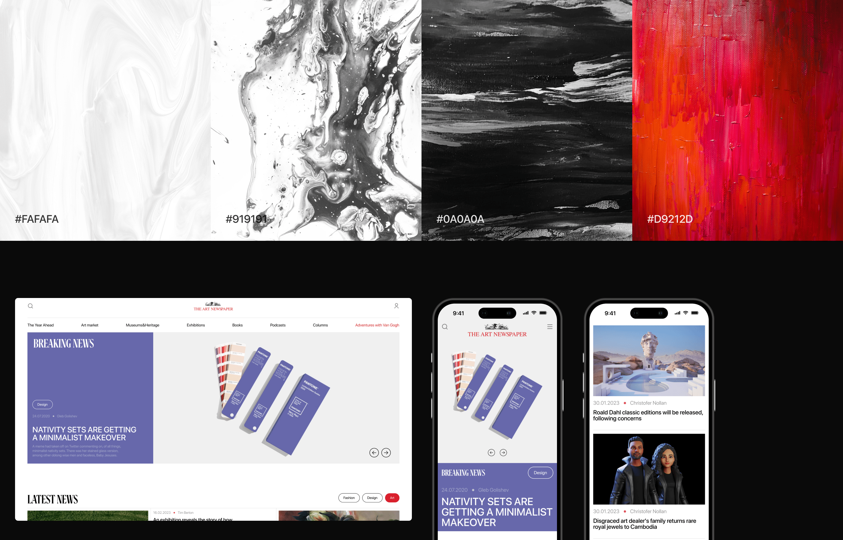 THE ART NESPAPER \ News site — Изображение №5 — Интерфейсы, Маркетинг на Dprofile