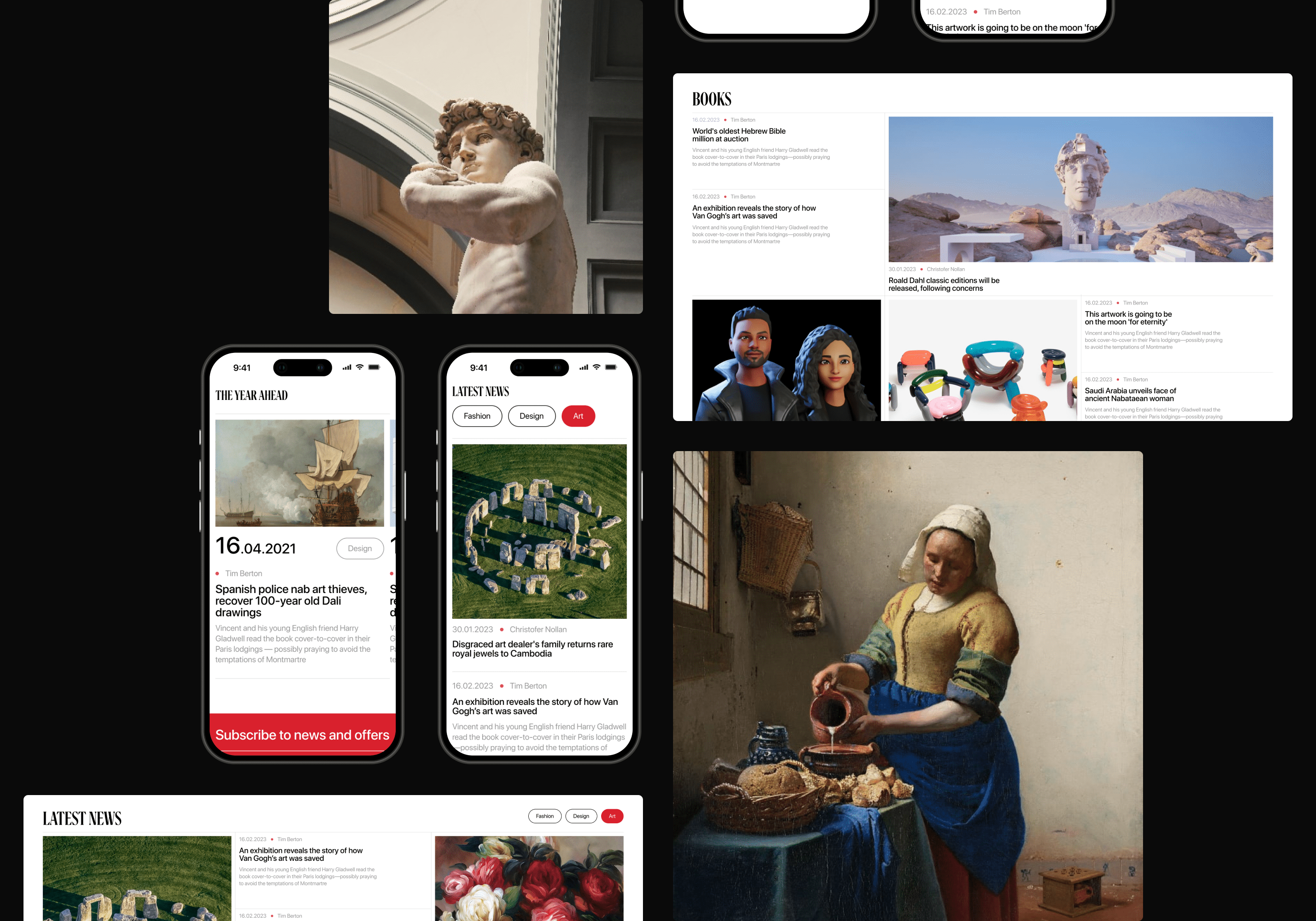 THE ART NESPAPER \ News site — Изображение №6 — Интерфейсы, Маркетинг на Dprofile