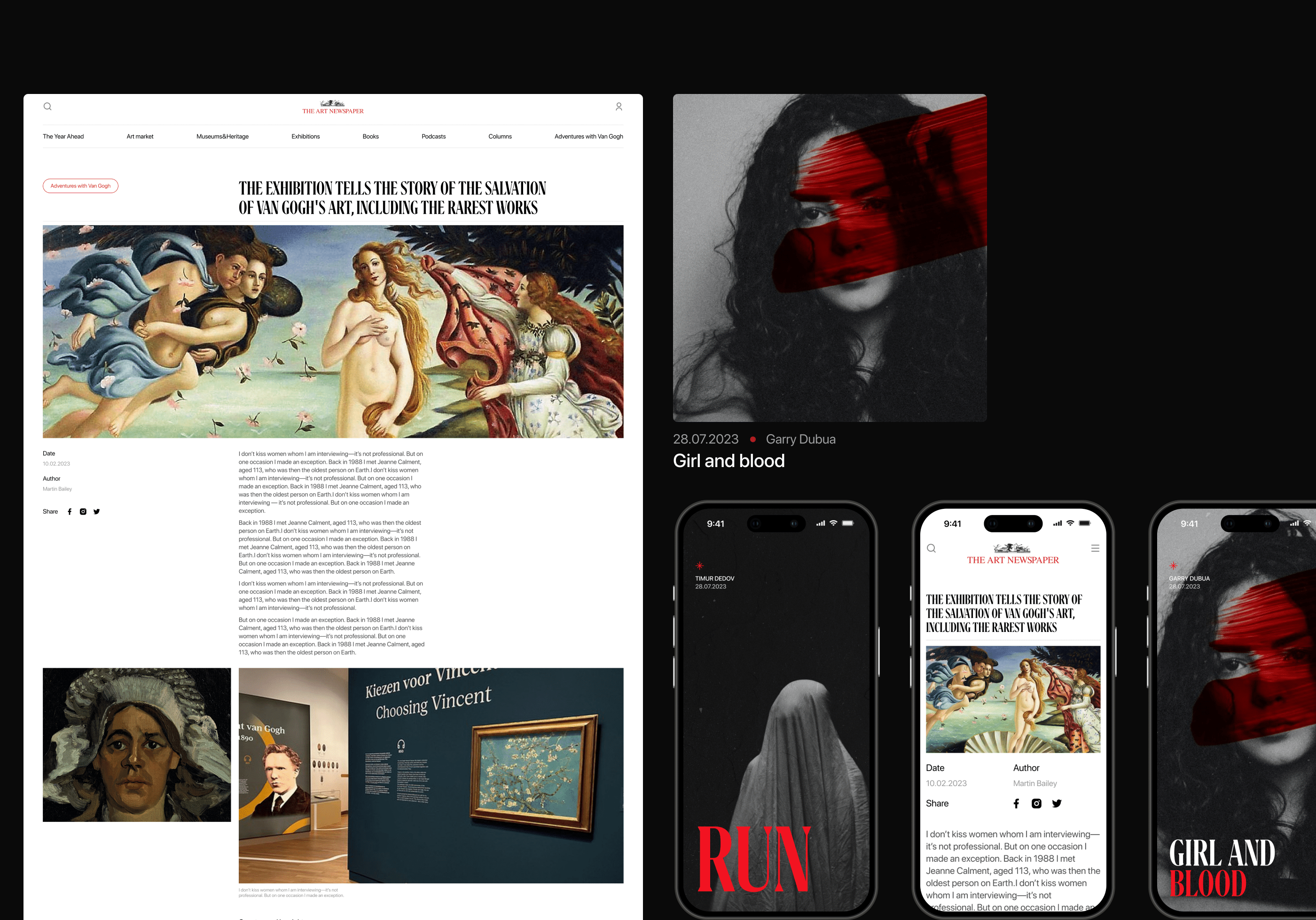 THE ART NESPAPER \ News site — Изображение №15 — Интерфейсы, Маркетинг на Dprofile