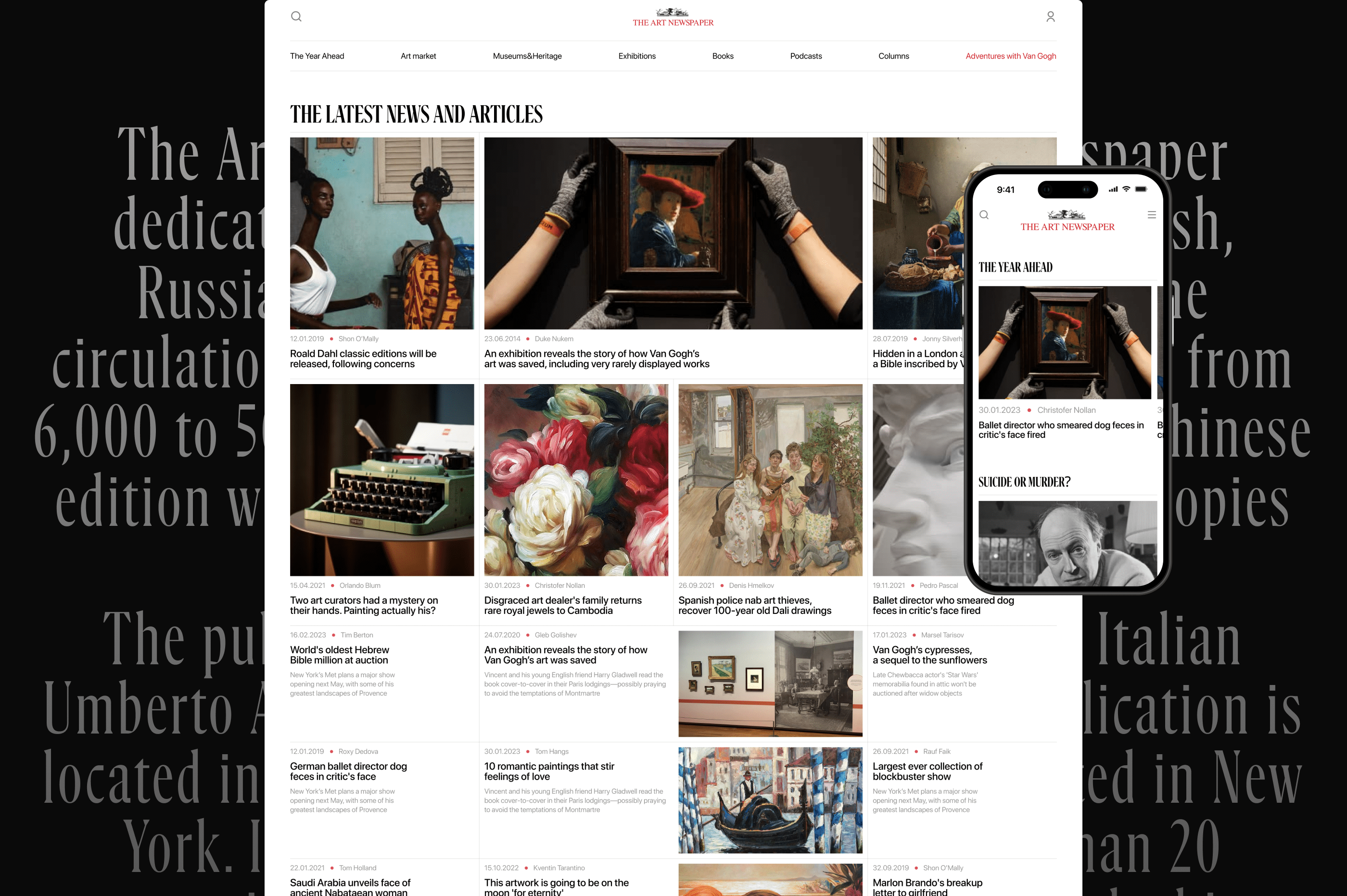 THE ART NESPAPER \ News site — Изображение №11 — Интерфейсы, Маркетинг на Dprofile