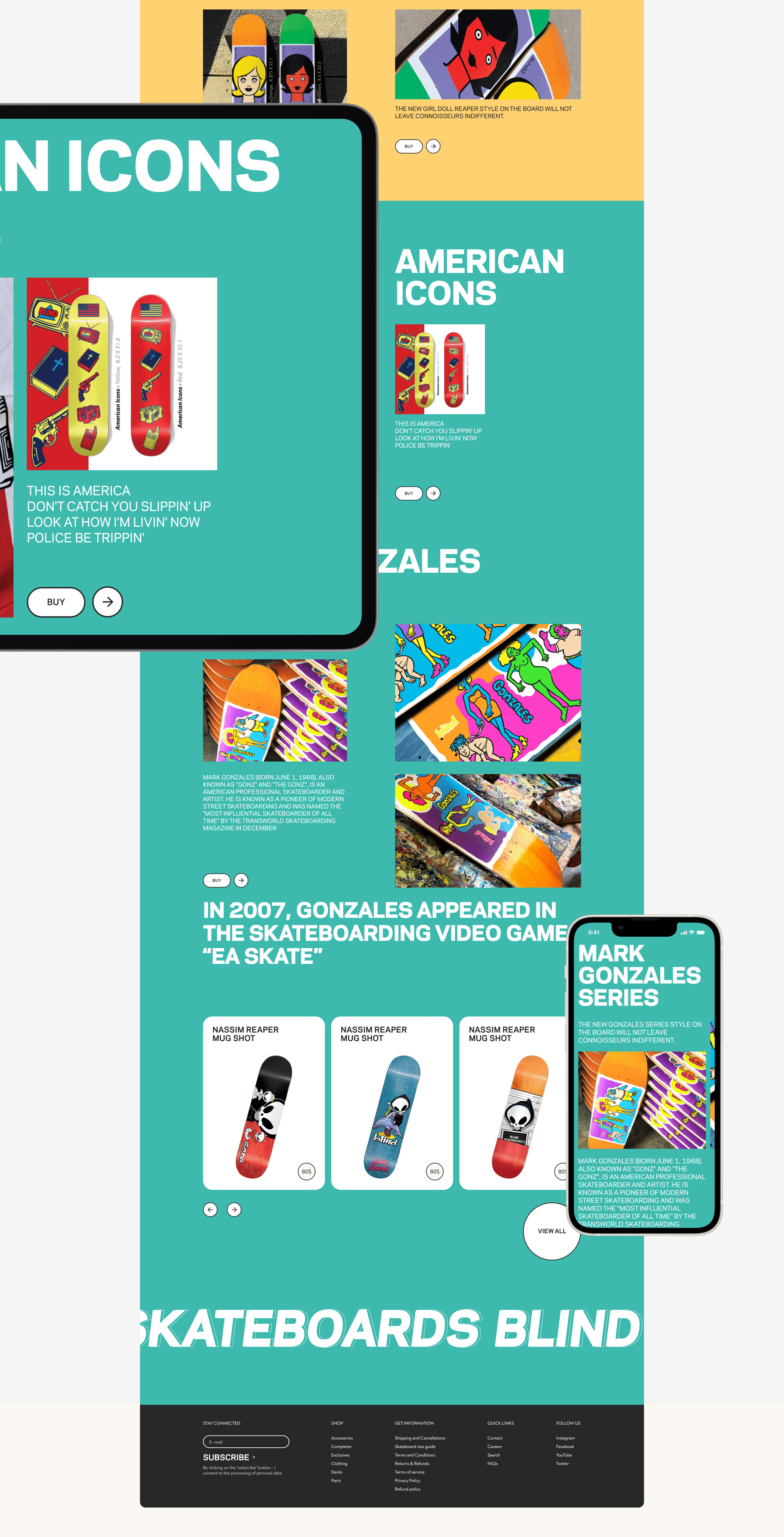 BLIND SKATEBOARDS || E-commerce redesign concept — Изображение №20 — Интерфейсы, Брендинг, Графика на Dprofile