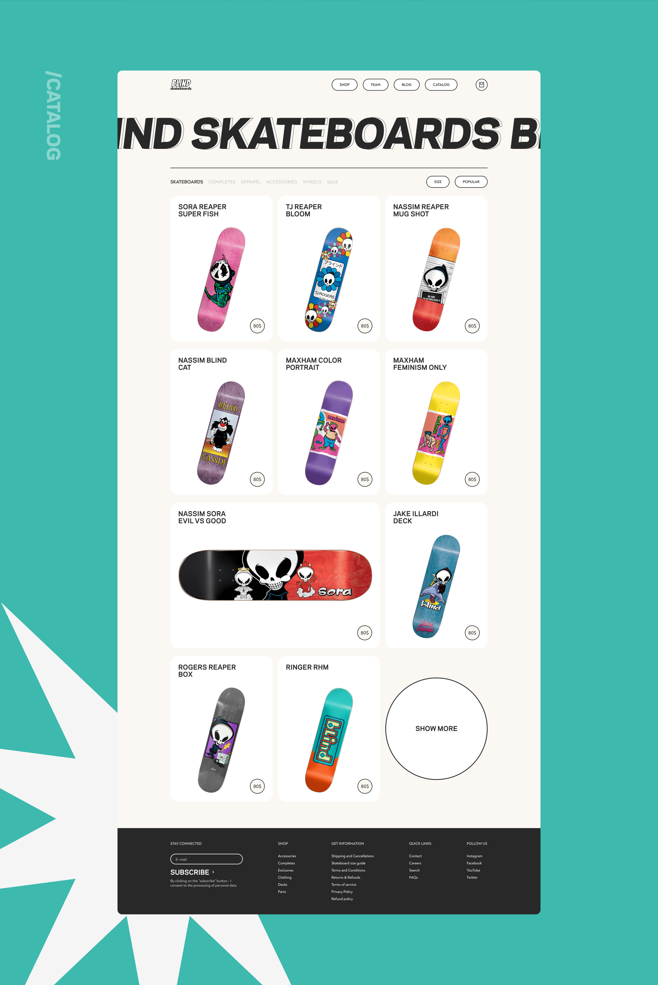 BLIND SKATEBOARDS || E-commerce redesign concept — Изображение №11 — Интерфейсы, Брендинг, Графика на Dprofile