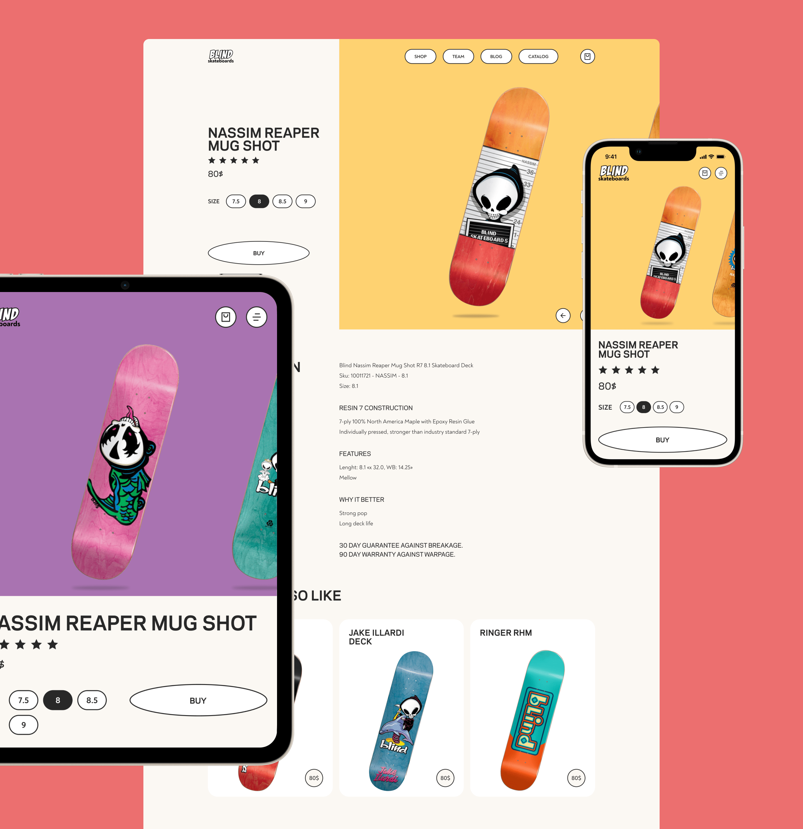 BLIND SKATEBOARDS || E-commerce redesign concept — Изображение №17 — Интерфейсы, Брендинг, Графика на Dprofile