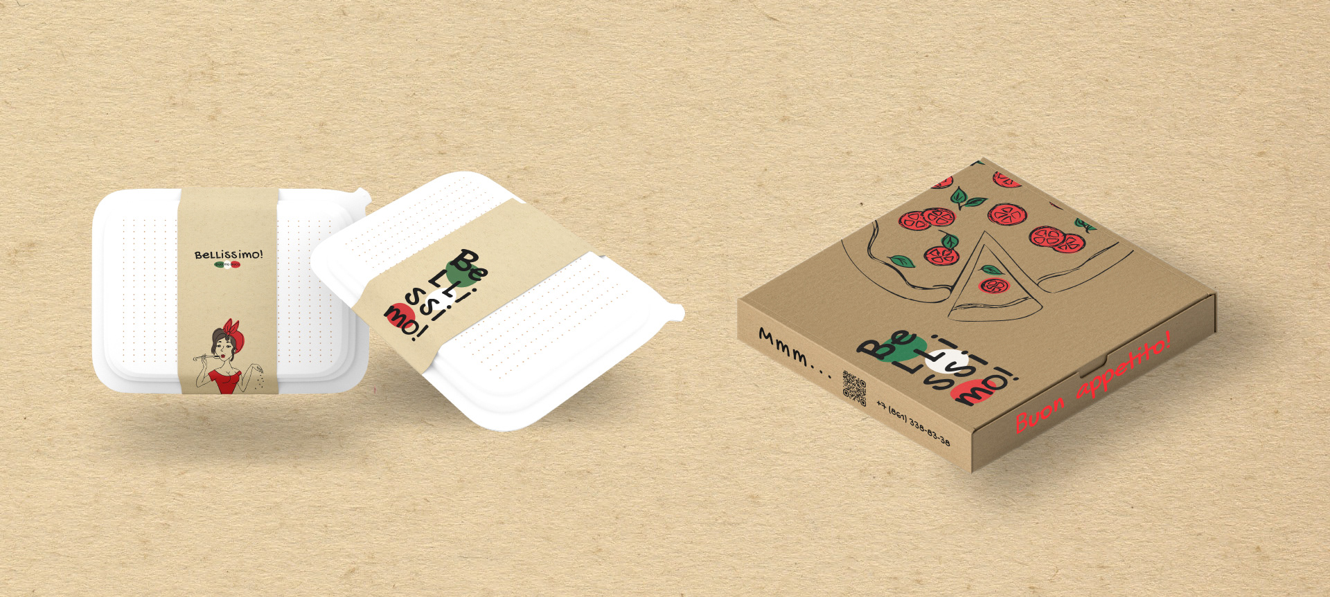 Italian restaraunt BELLISSIMO — Изображение №12 — Иллюстрация, Графика на Dprofile