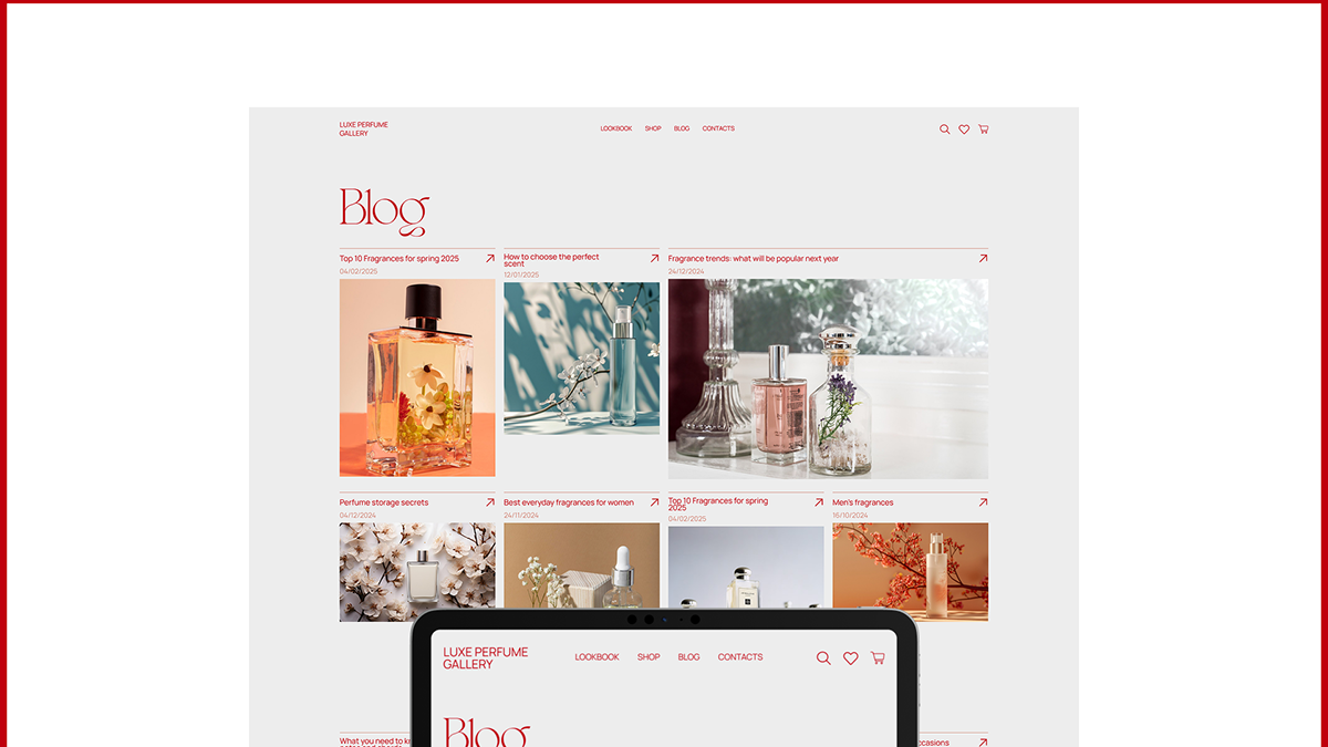 Luxe Perfume Gallery: UX/UI дизайн онлайн-магазина — Изображение №21 — Интерфейсы, Брендинг на Dprofile