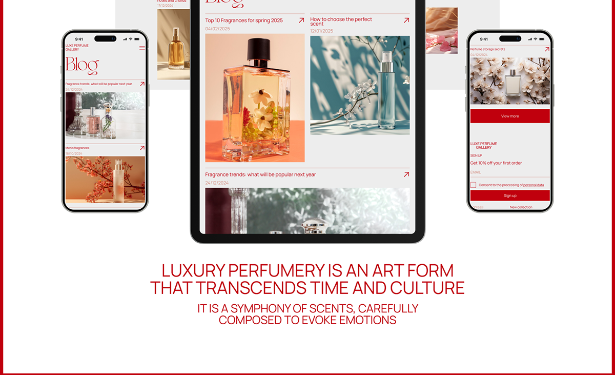 Luxe Perfume Gallery: UX/UI дизайн онлайн-магазина — Изображение №22 — Интерфейсы, Брендинг на Dprofile