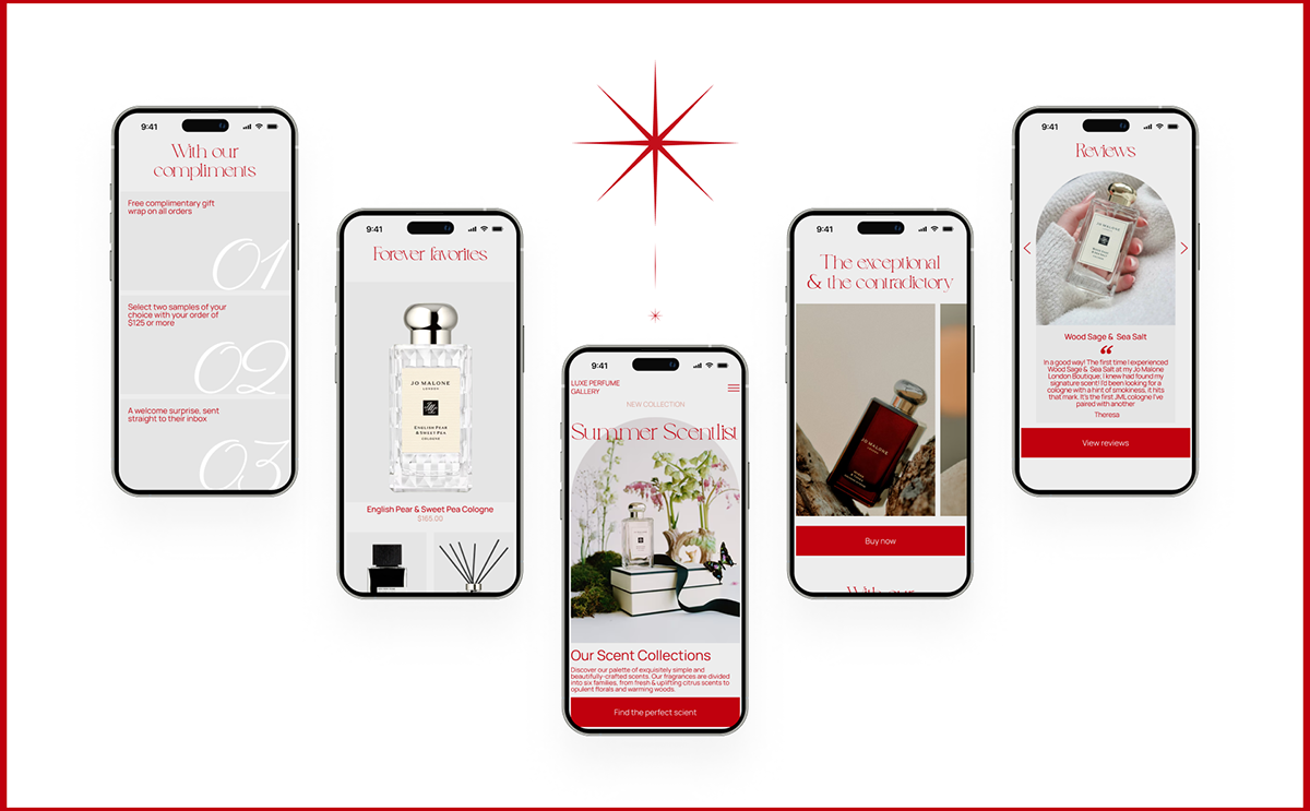Luxe Perfume Gallery: UX/UI дизайн онлайн-магазина — Изображение №8 — Интерфейсы, Брендинг на Dprofile