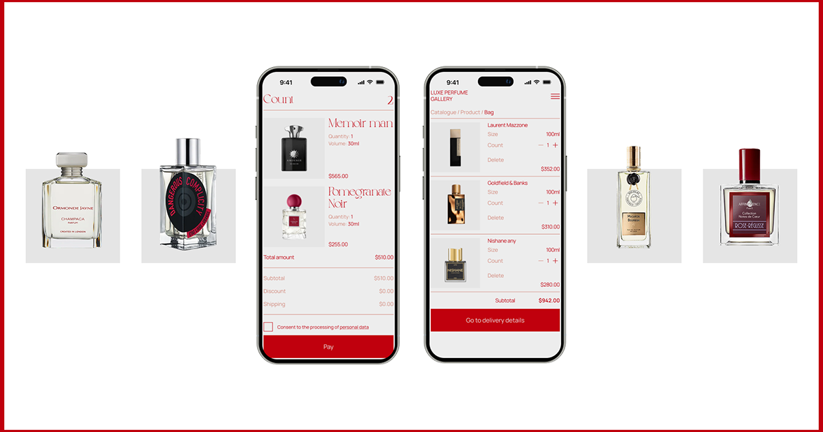 Luxe Perfume Gallery: UX/UI дизайн онлайн-магазина — Изображение №15 — Интерфейсы, Брендинг на Dprofile
