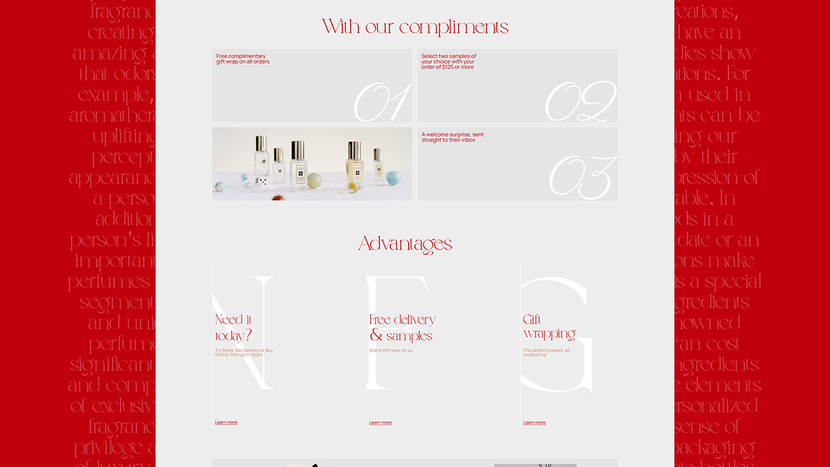 Luxe Perfume Gallery: UX/UI дизайн онлайн-магазина — Изображение №5 — Интерфейсы, Брендинг на Dprofile