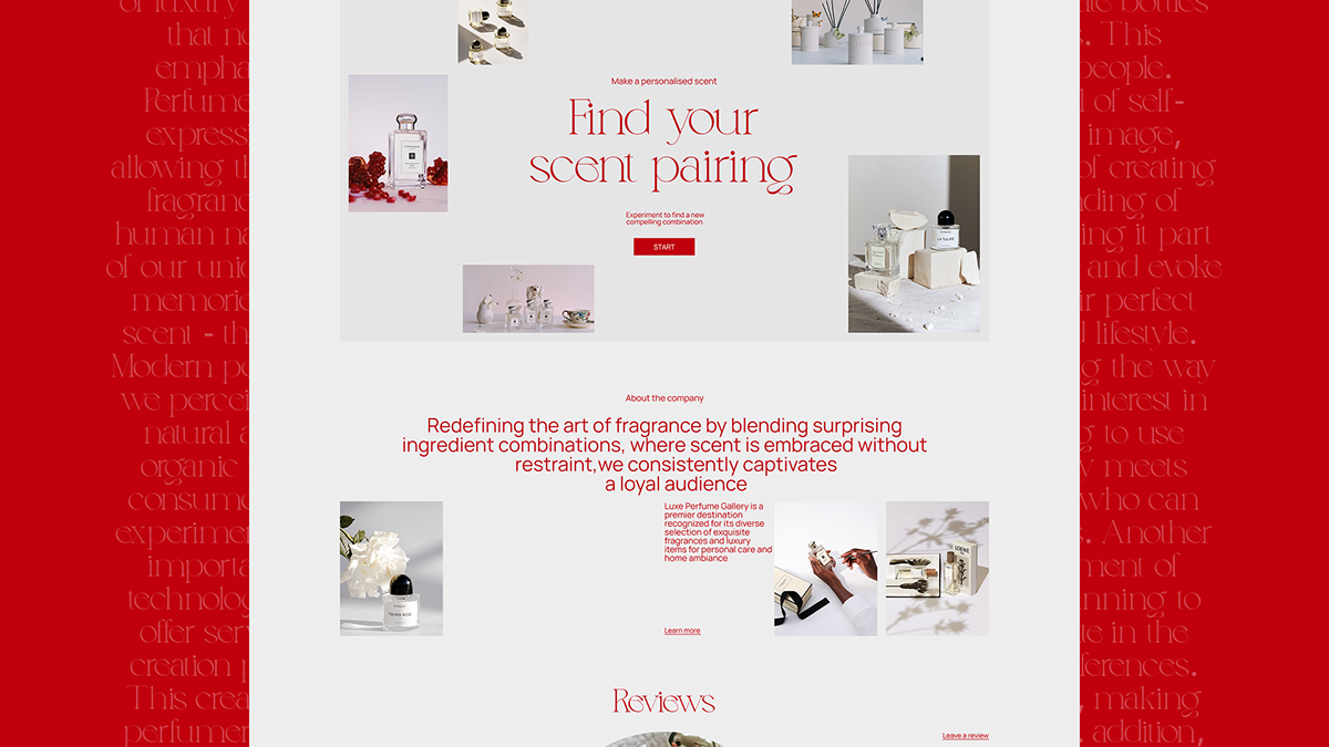 Luxe Perfume Gallery: UX/UI дизайн онлайн-магазина — Изображение №6 — Интерфейсы, Брендинг на Dprofile