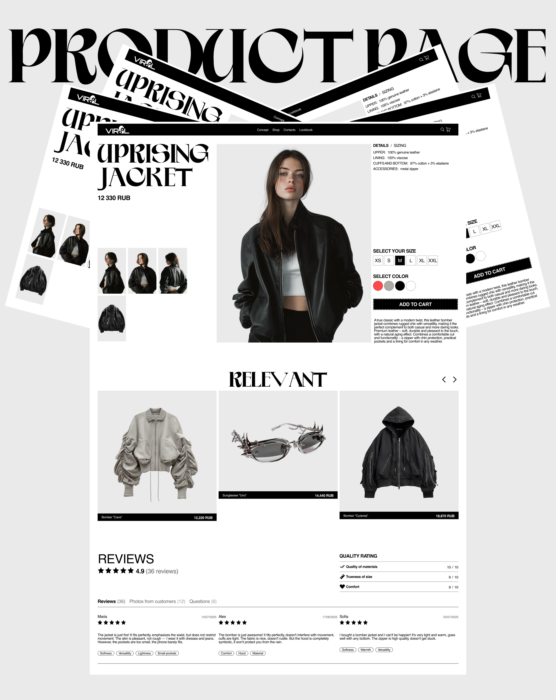 VIRAL Fashion: E-commerce UX/UI Design Concept — Изображение №9 — Интерфейсы, Брендинг на Dprofile