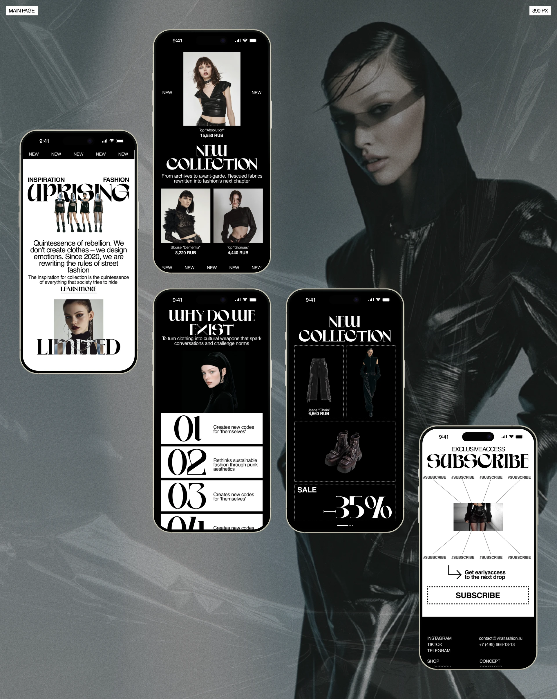 VIRAL Fashion: E-commerce UX/UI Design Concept — Изображение №4 — Интерфейсы, Брендинг на Dprofile