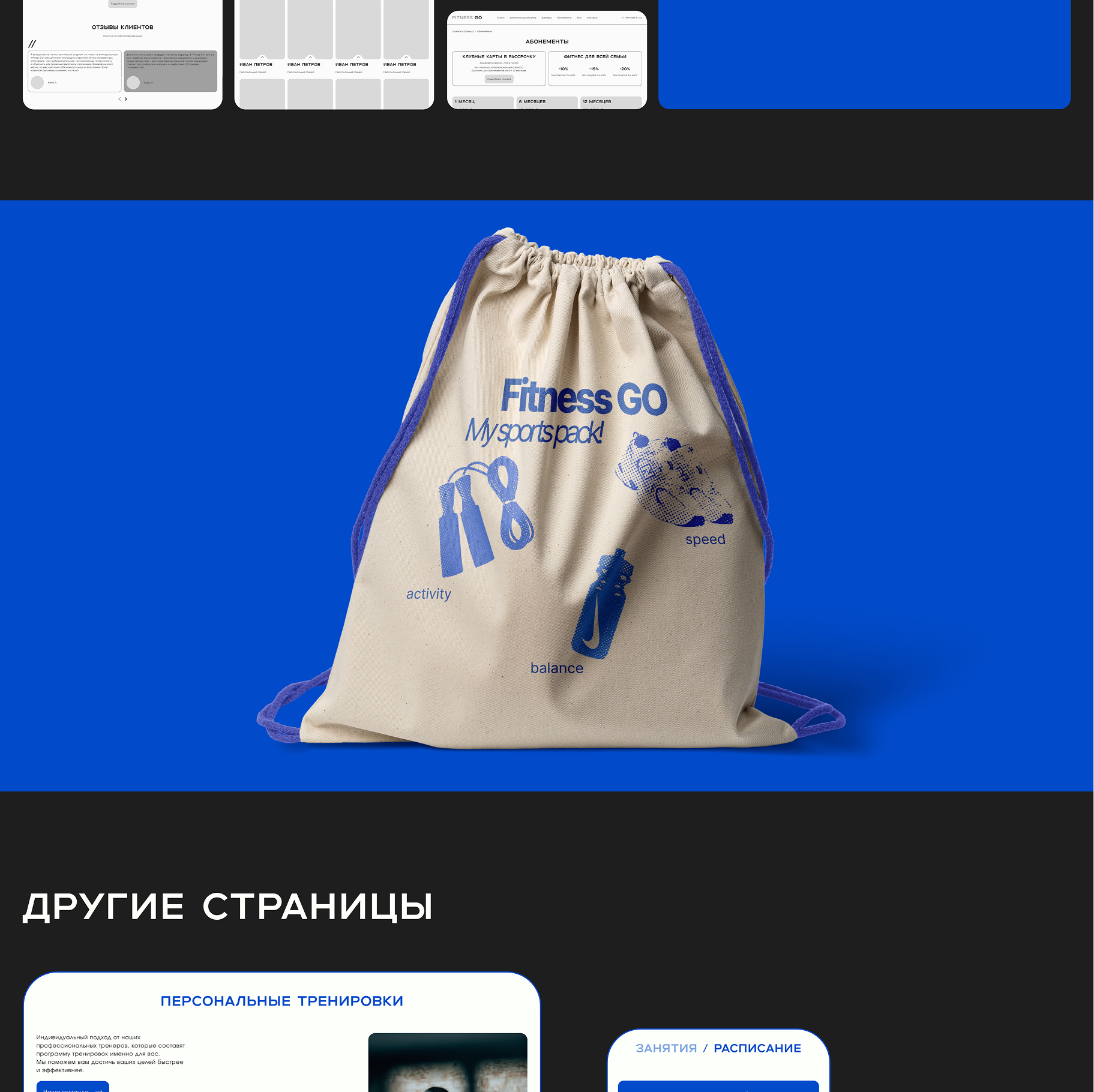 Многостраничный сайт для фитнес-клуба — Изображение №7 — Интерфейсы, Брендинг на Dprofile