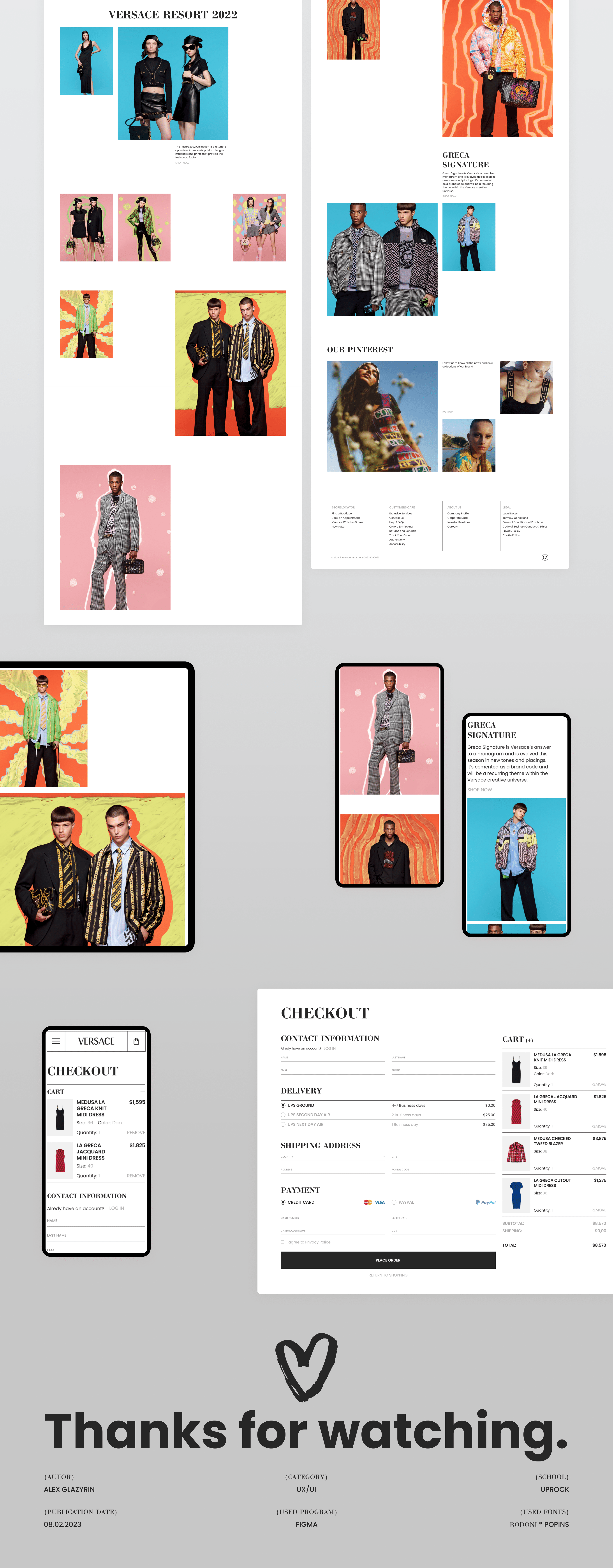 Versace Website Concept — E-commerce — Изображение №6 — Интерфейсы, Брендинг на Dprofile