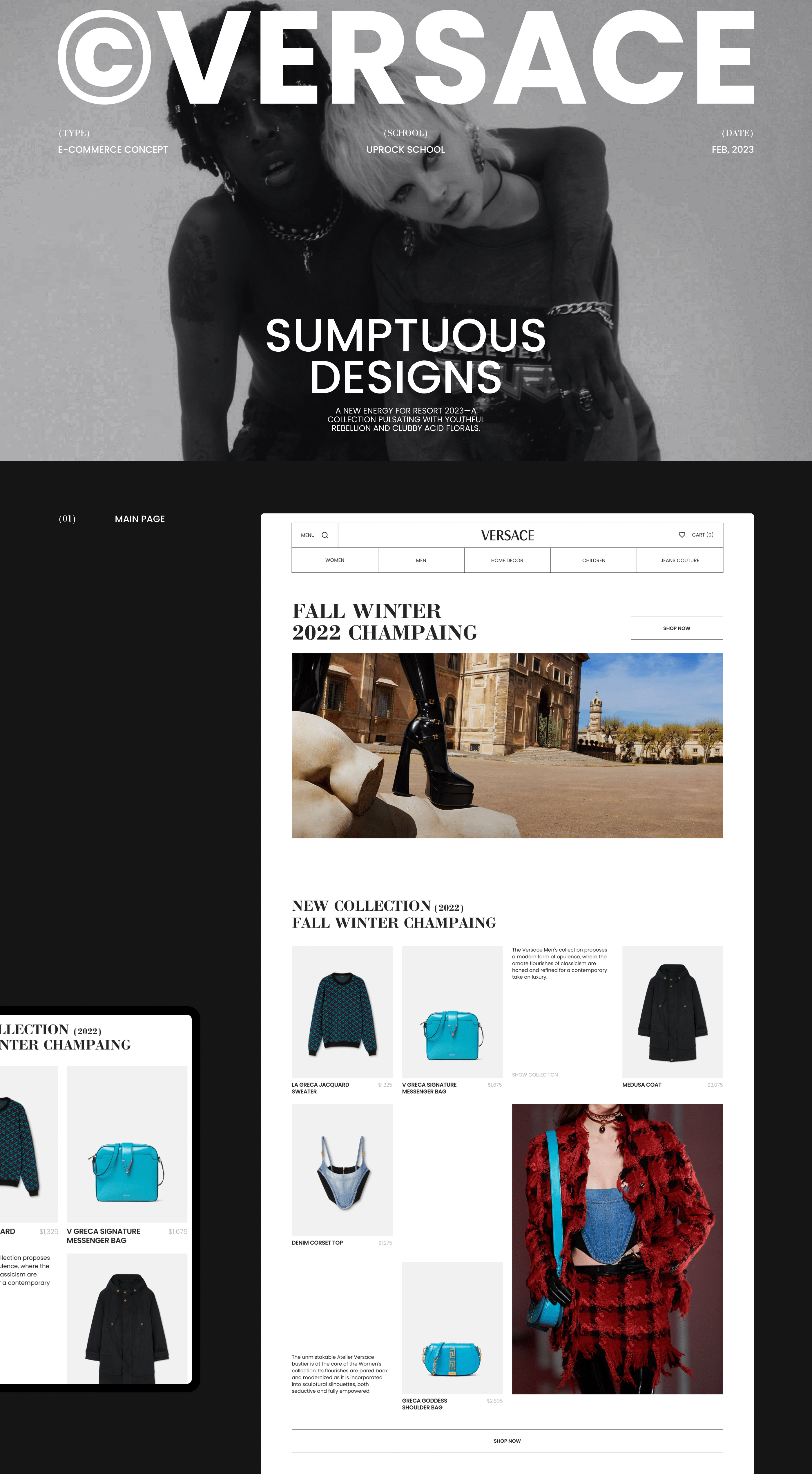 Versace Website Concept — E-commerce — Изображение №1 — Интерфейсы, Брендинг на Dprofile