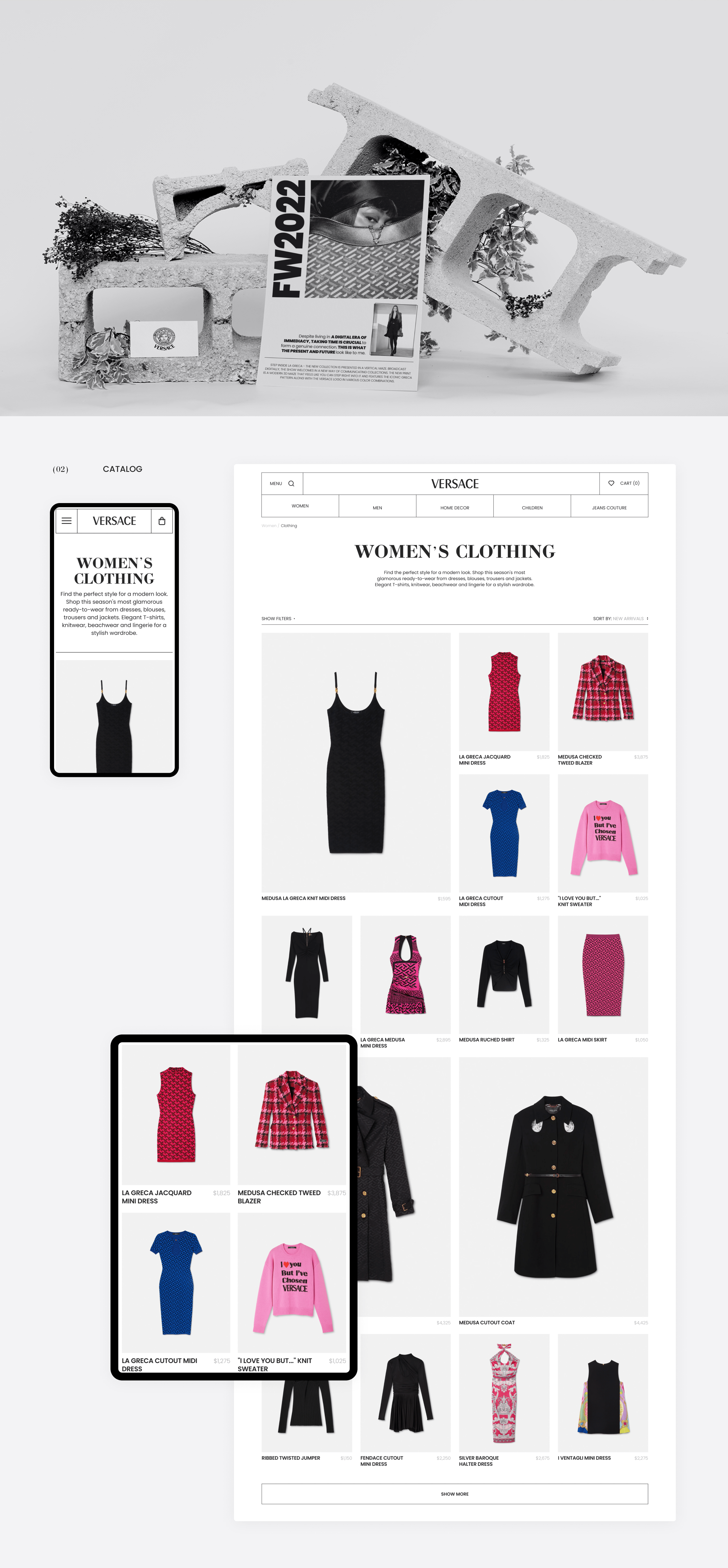 Versace Website Concept — E-commerce — Изображение №3 — Интерфейсы, Брендинг на Dprofile