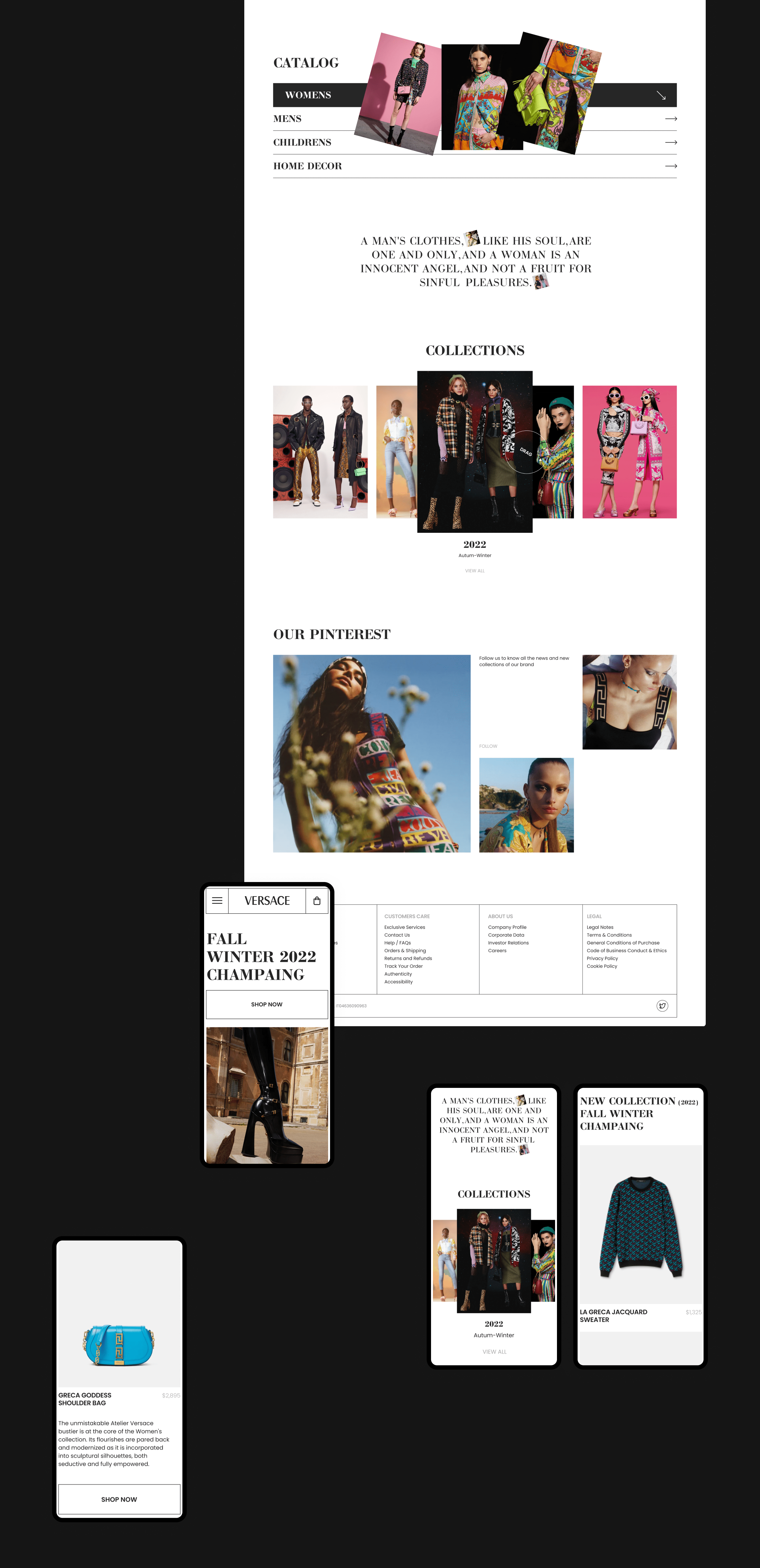 Versace Website Concept — E-commerce — Изображение №2 — Интерфейсы, Брендинг на Dprofile