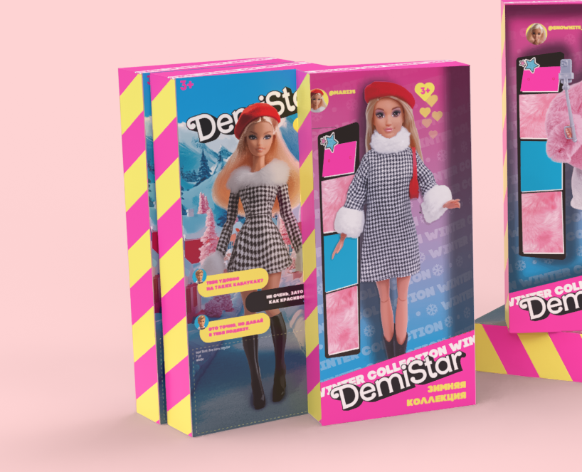 Разработка зимней коллекции модельных кукол бренда DemiStar — Интерфейсы, Брендинг на Dprofile