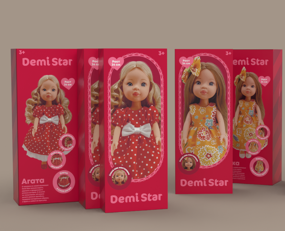 Дизайн куколок-компаньонов Demi Star — Брендинг на Dprofile