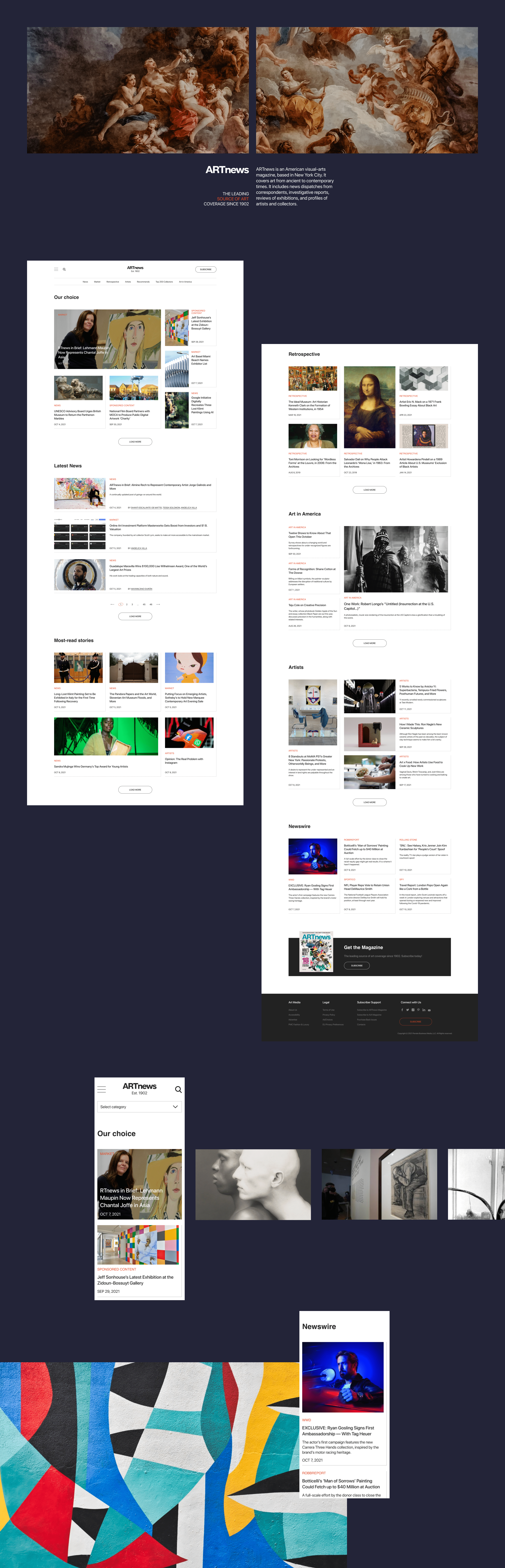 ARTnews redesign concept — Изображение №1 — Интерфейсы на Dprofile