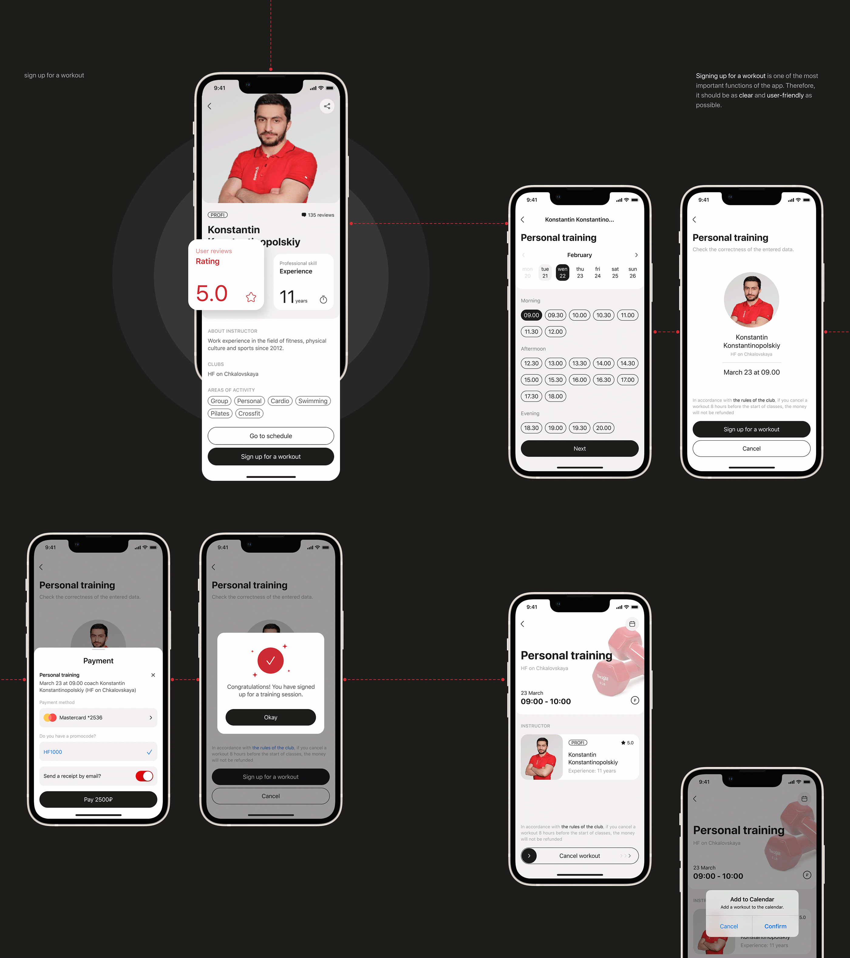 HOUSEFIT | Mobile app for fitness club — Изображение №20 — Интерфейсы, Брендинг на Dprofile