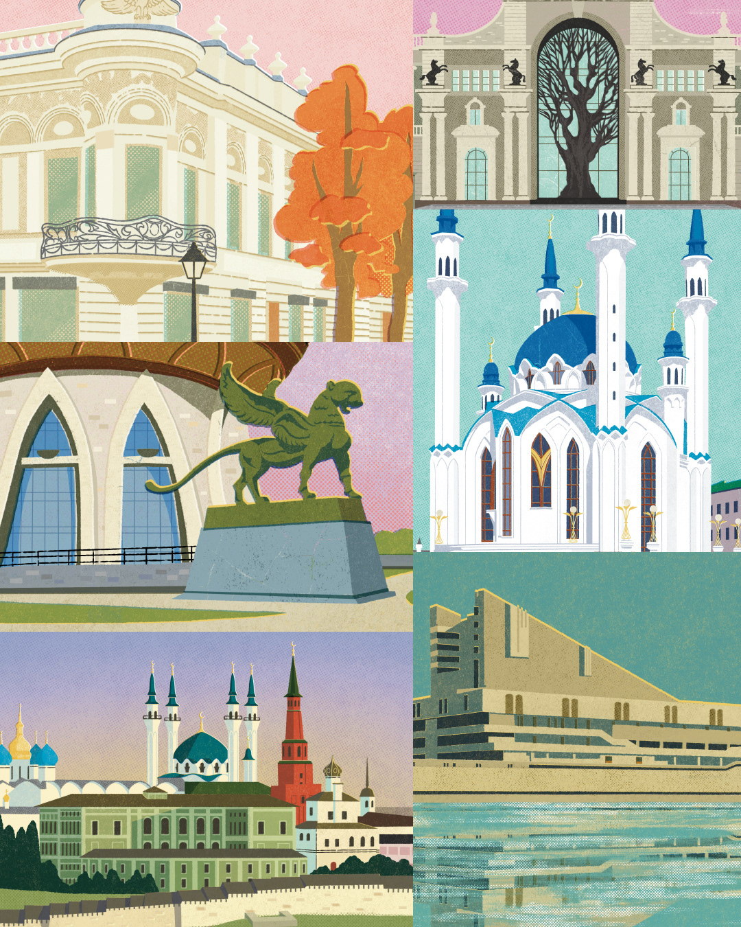 Открытки "Казань" — Изображение №2 — Иллюстрация, Графика на Dprofile