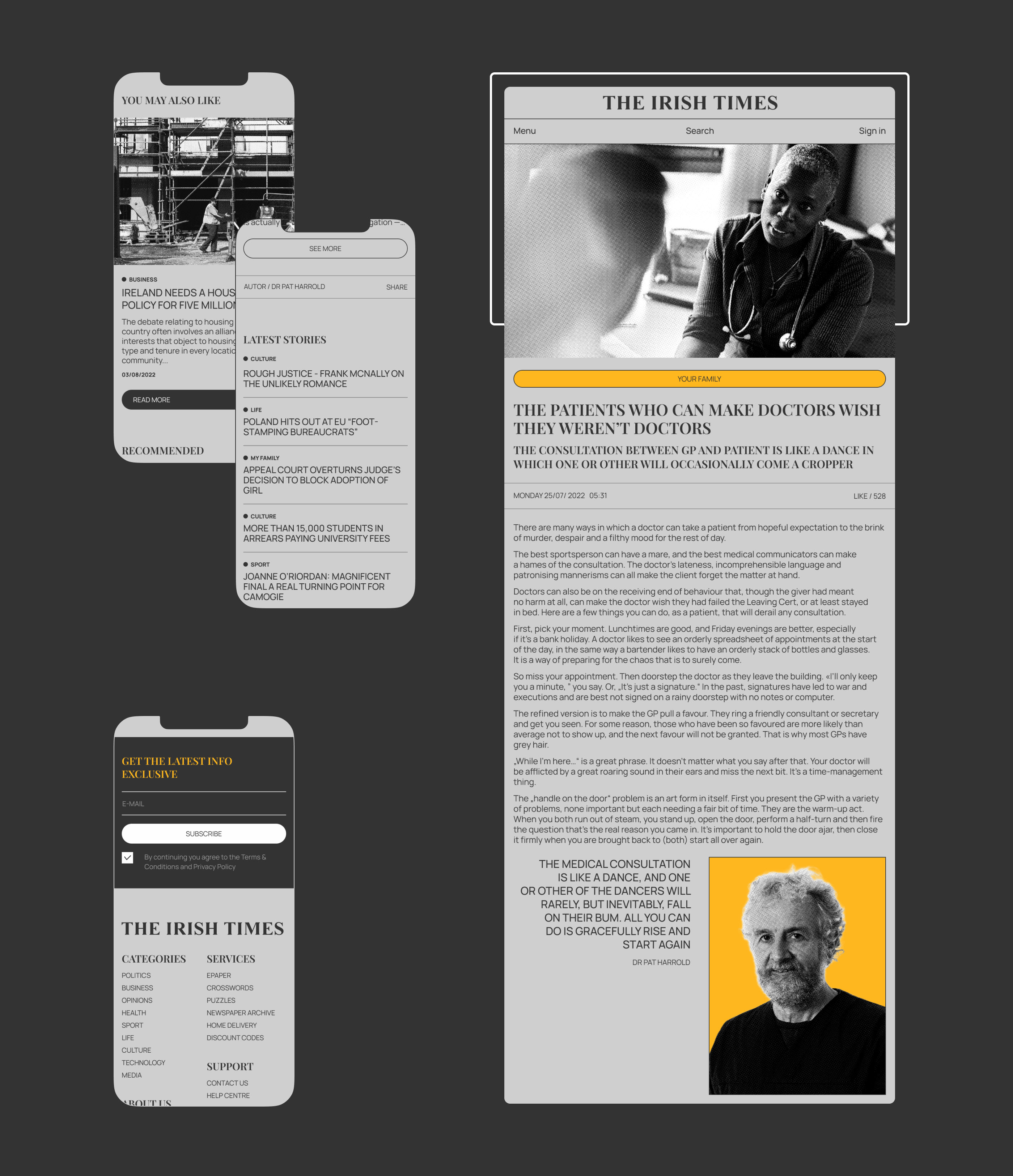 THE IRISH TIMES | Redesign news site — Изображение №7 — Интерфейсы, Графика на Dprofile