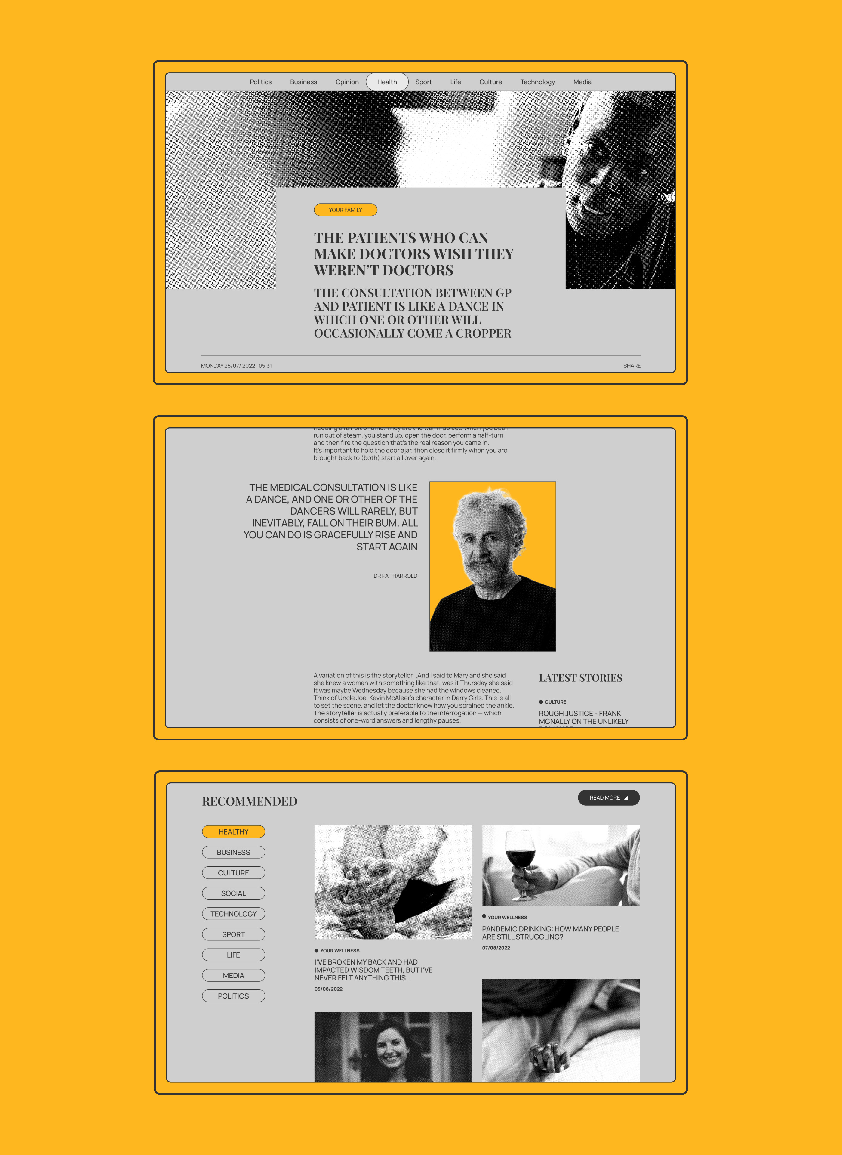 THE IRISH TIMES | Redesign news site — Изображение №5 — Интерфейсы, Графика на Dprofile
