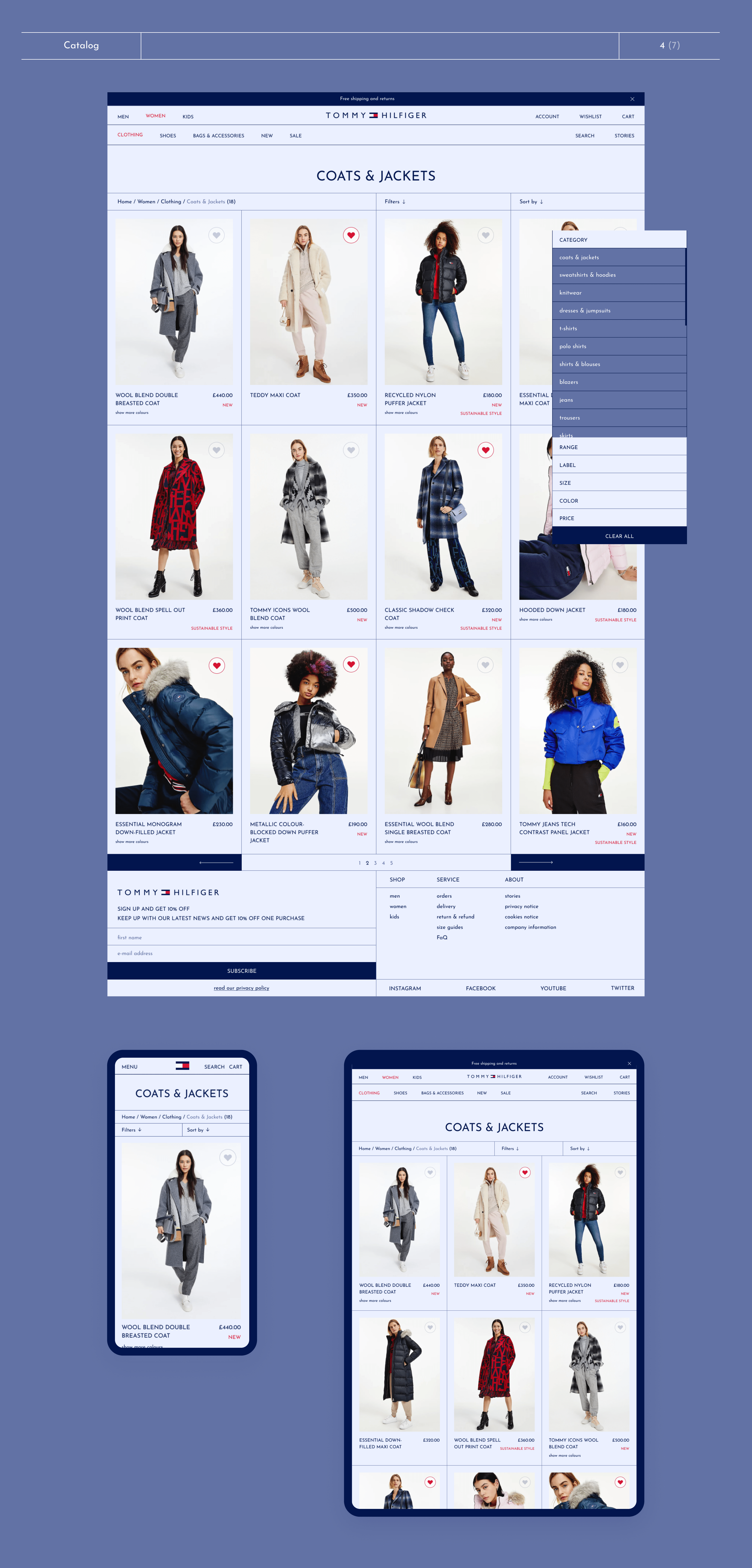 Tommy Hilfiger | Redesign online store — Изображение №5 — Анимация, Маркетинг на Dprofile