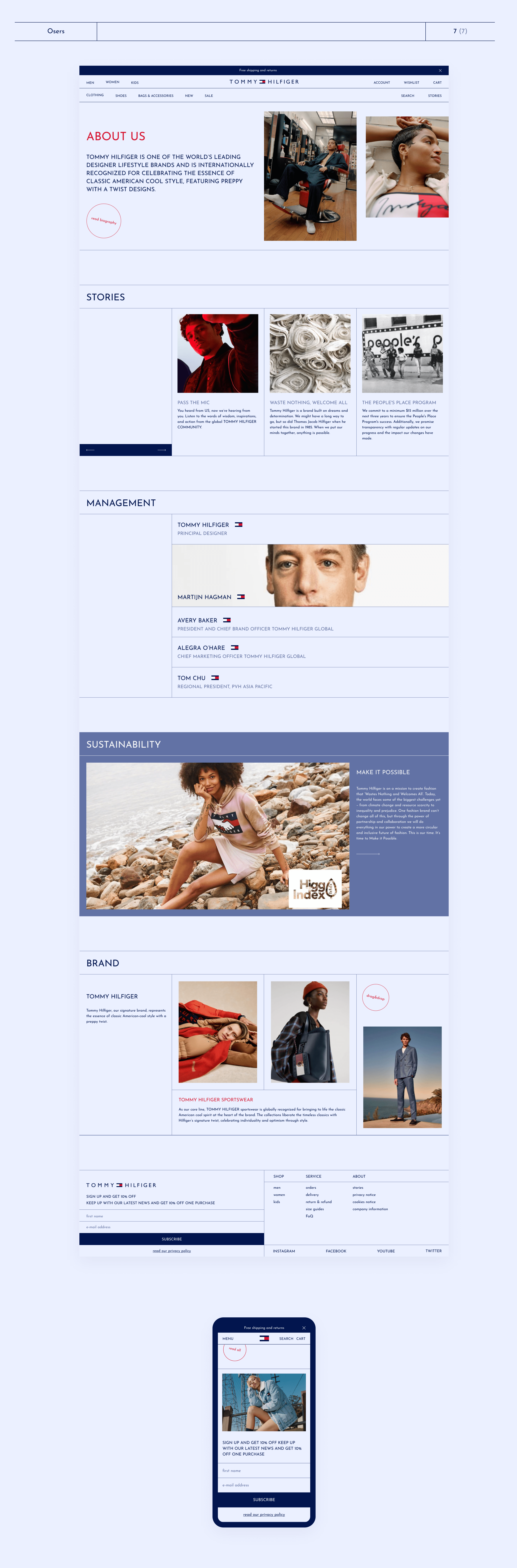 Tommy Hilfiger | Redesign online store — Изображение №9 — Анимация, Маркетинг на Dprofile