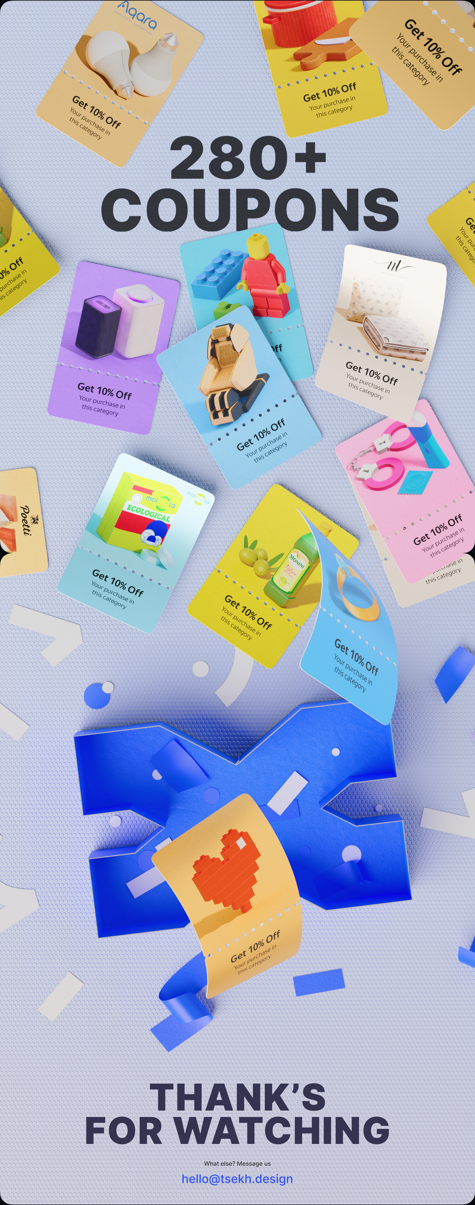 3D Coupons for Yandex Market — Изображение №5 — Графика, 3D на Dprofile