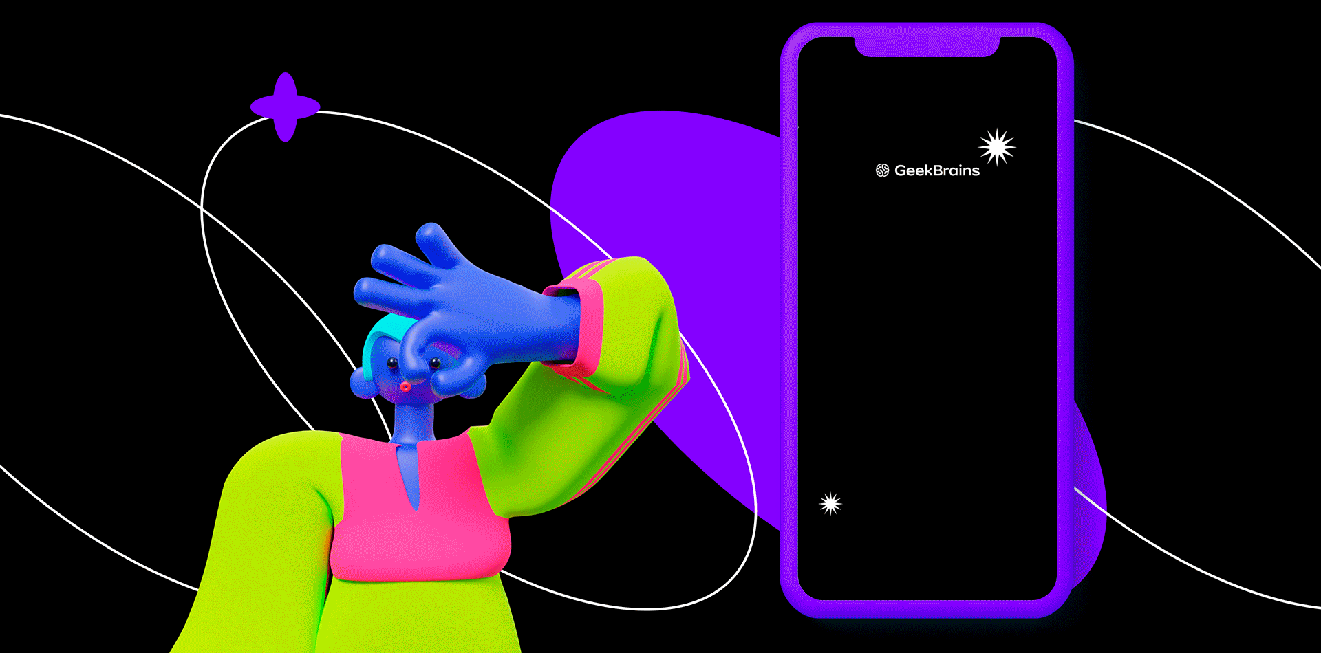 GeekBrains. Creatives — Изображение №3 — Брендинг, 3D на Dprofile