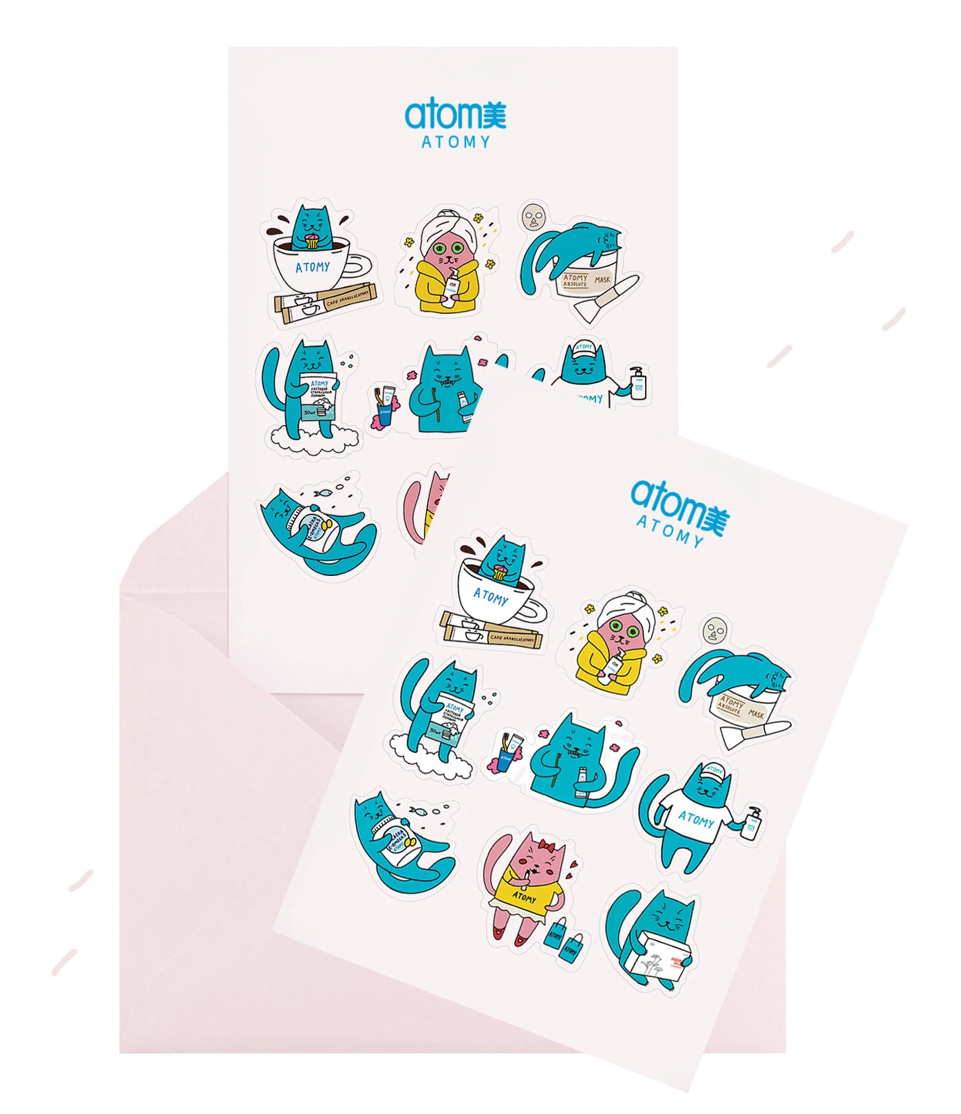 Стикеры для компании ATOMY — Изображение №3 — Иллюстрация на Dprofile
