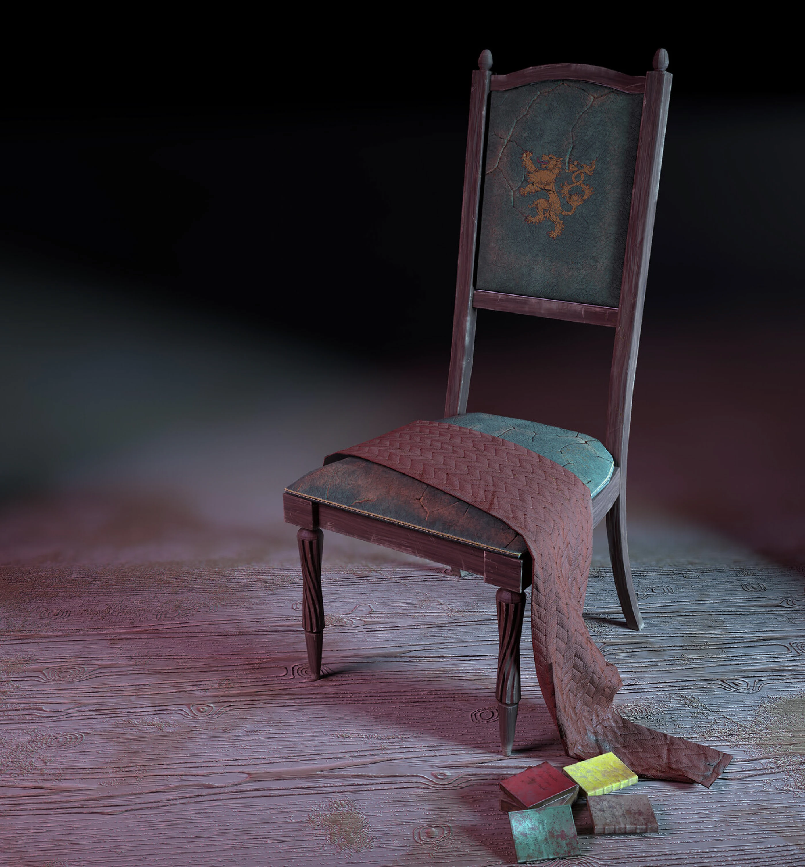 Антикварный стул Game Ready (3D model) — Изображение №3 — 3D на Dprofile