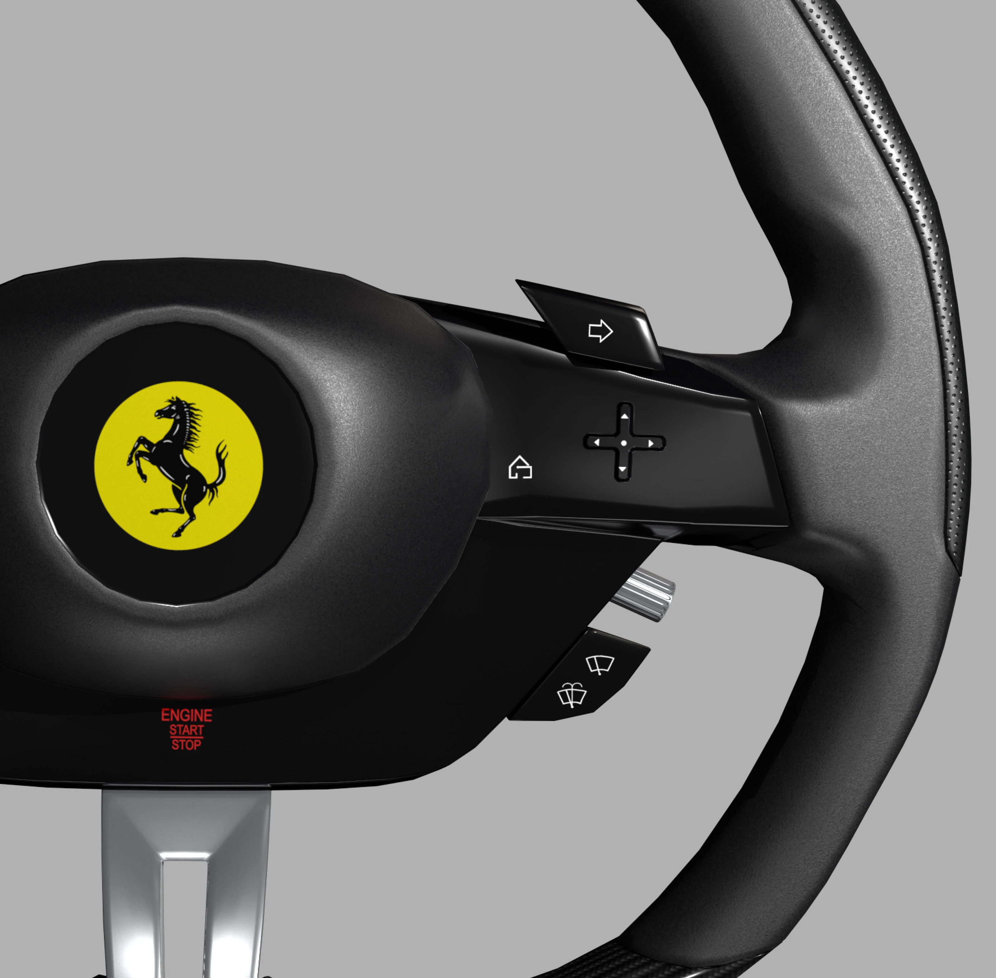 Руль Ferrari Purosangue 2022 года (3D модель Gane Ready) — Изображение №5 — 3D на Dprofile