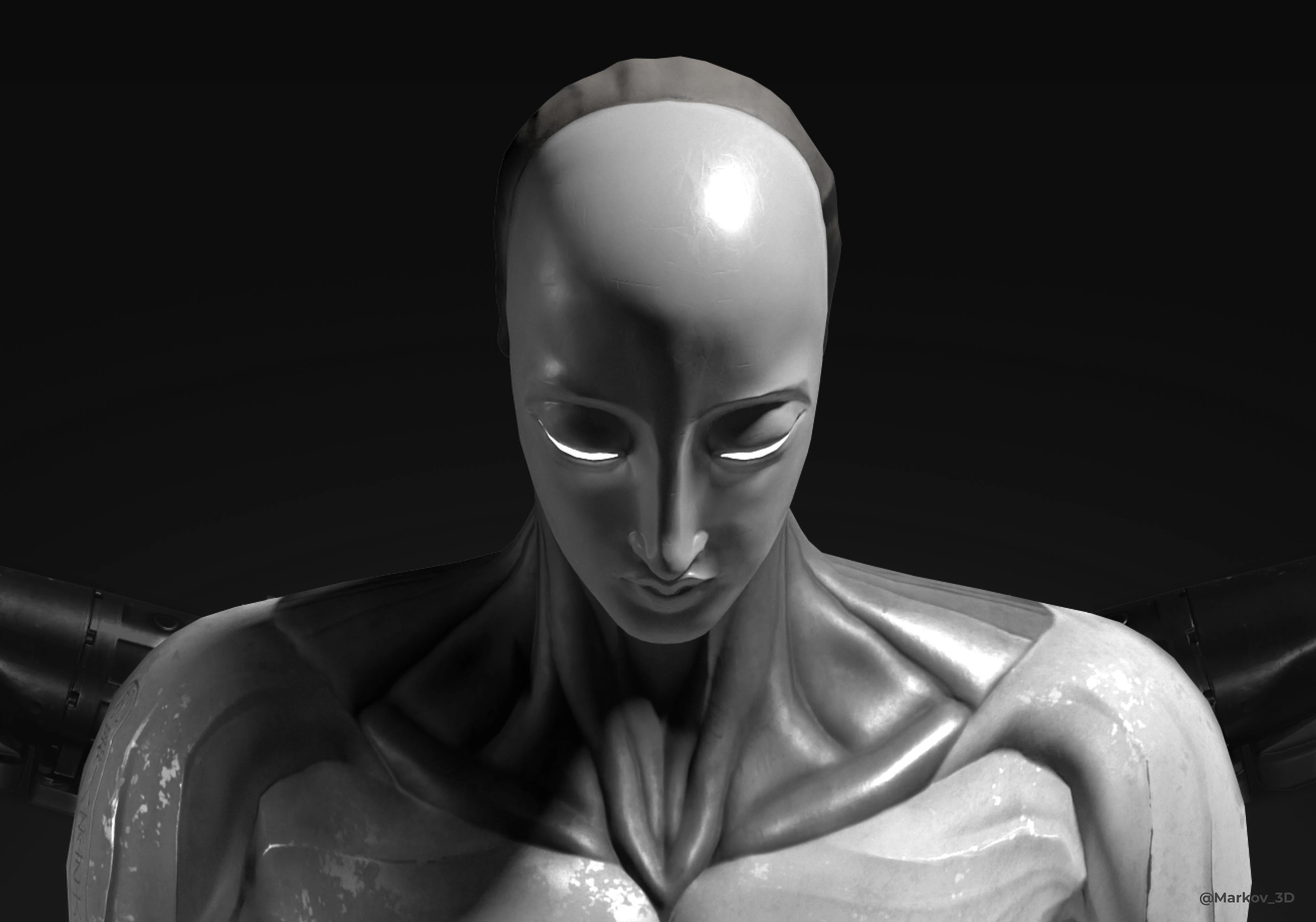 Персонаж робот-чайный мастер (3D модель, Game Ready) — Изображение №1 — 3D на Dprofile