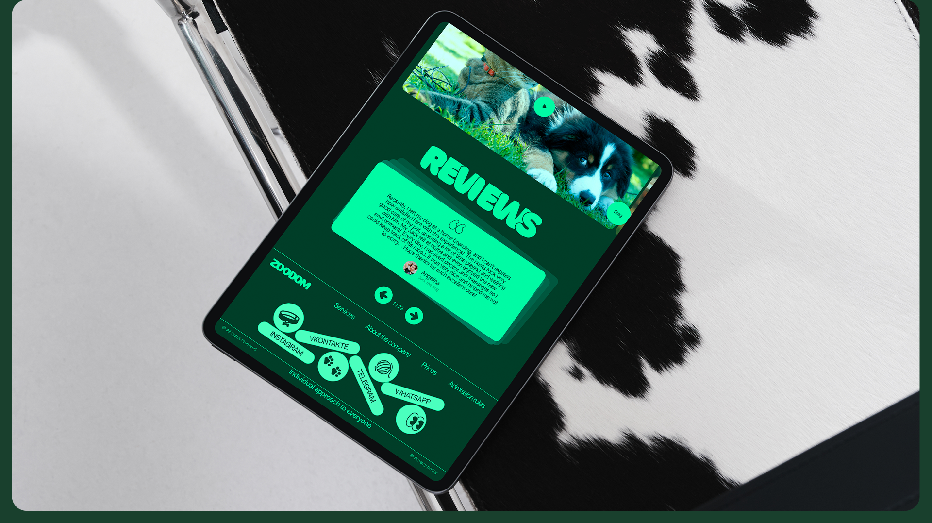 Сorporate website "Overexposure of pets" — Изображение №4 — Интерфейсы, Брендинг на Dprofile