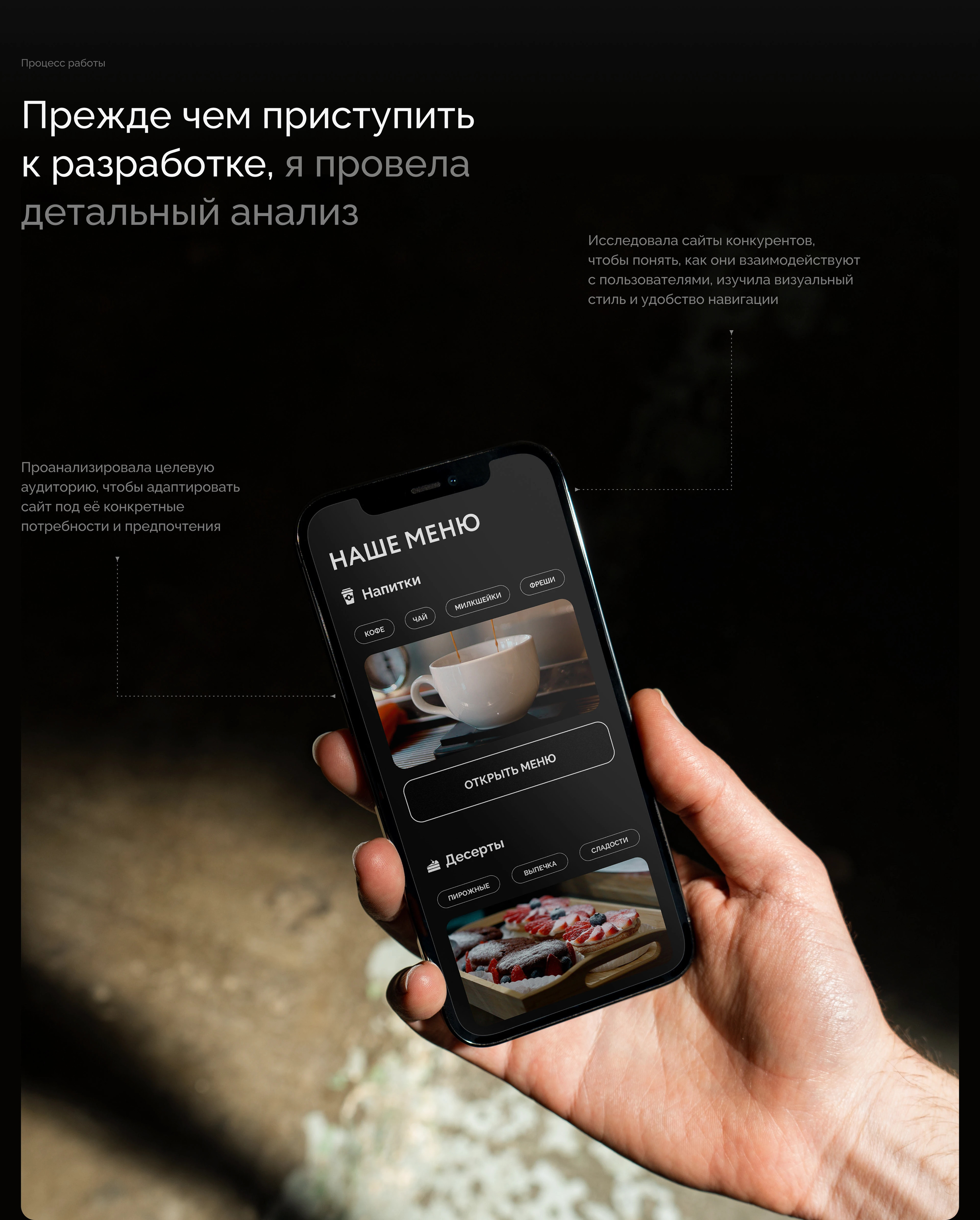 Сайт для кофейни | Лендинг для кафе | Меню ресторана — Изображение №3 — Интерфейсы на Dprofile