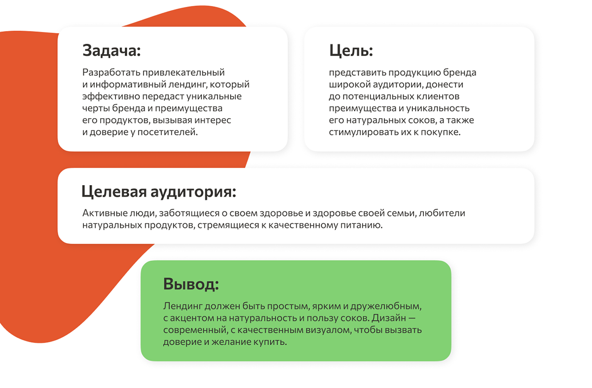 Лендинг для бренда натуральных соков — Изображение №2 — Интерфейсы на Dprofile