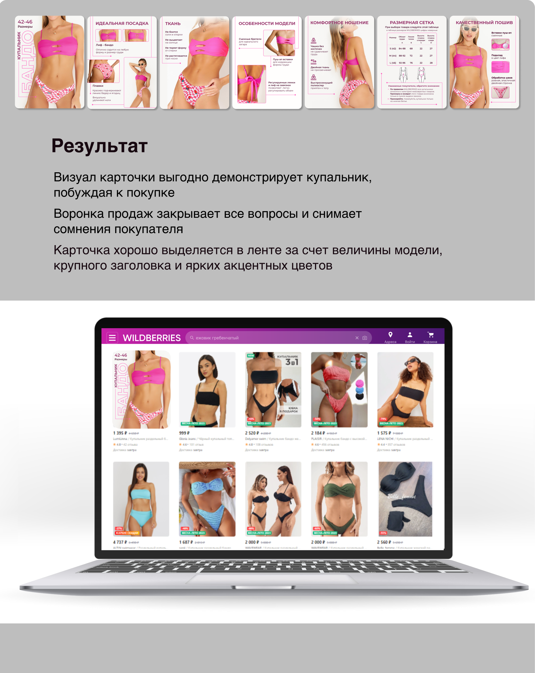 Дизайн карточки для Wildberries — Изображение №4 — Графика, Маркетинг на Dprofile